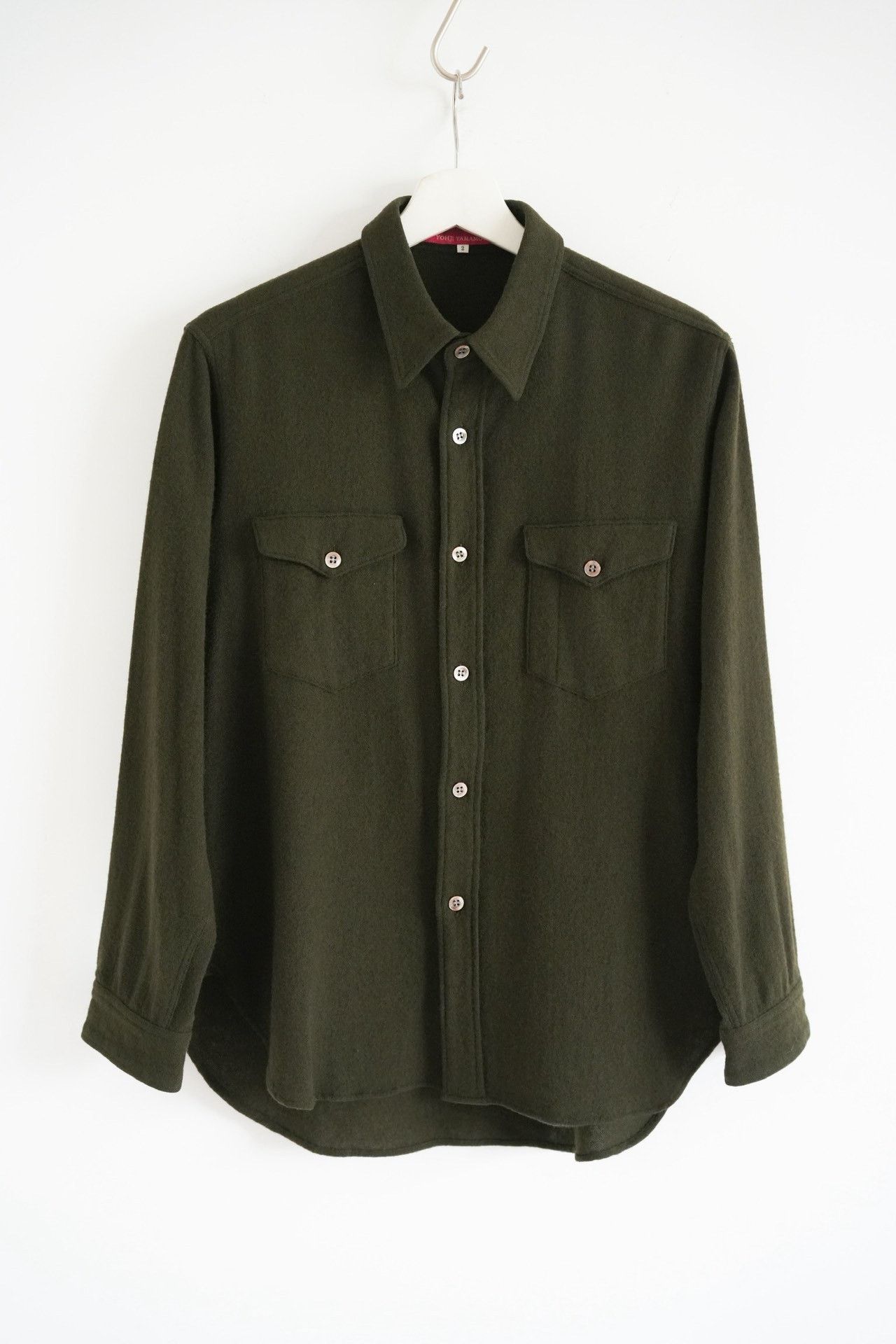 Y's for Men Yohji Yamamoto 00s Red Label Wool Shirt Size US M / EU 48-50 / 2 - 1 Thumbnail