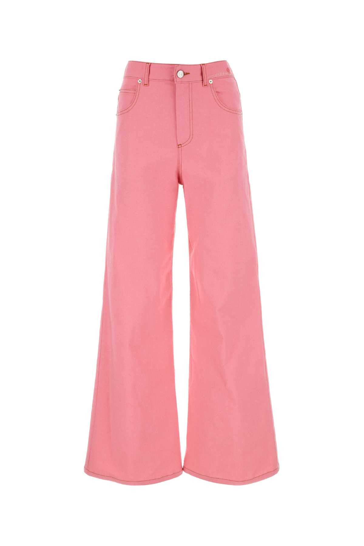 image of Marni Pink Stretch Denim Wide-Leg Jeans, Women's (Size 26)