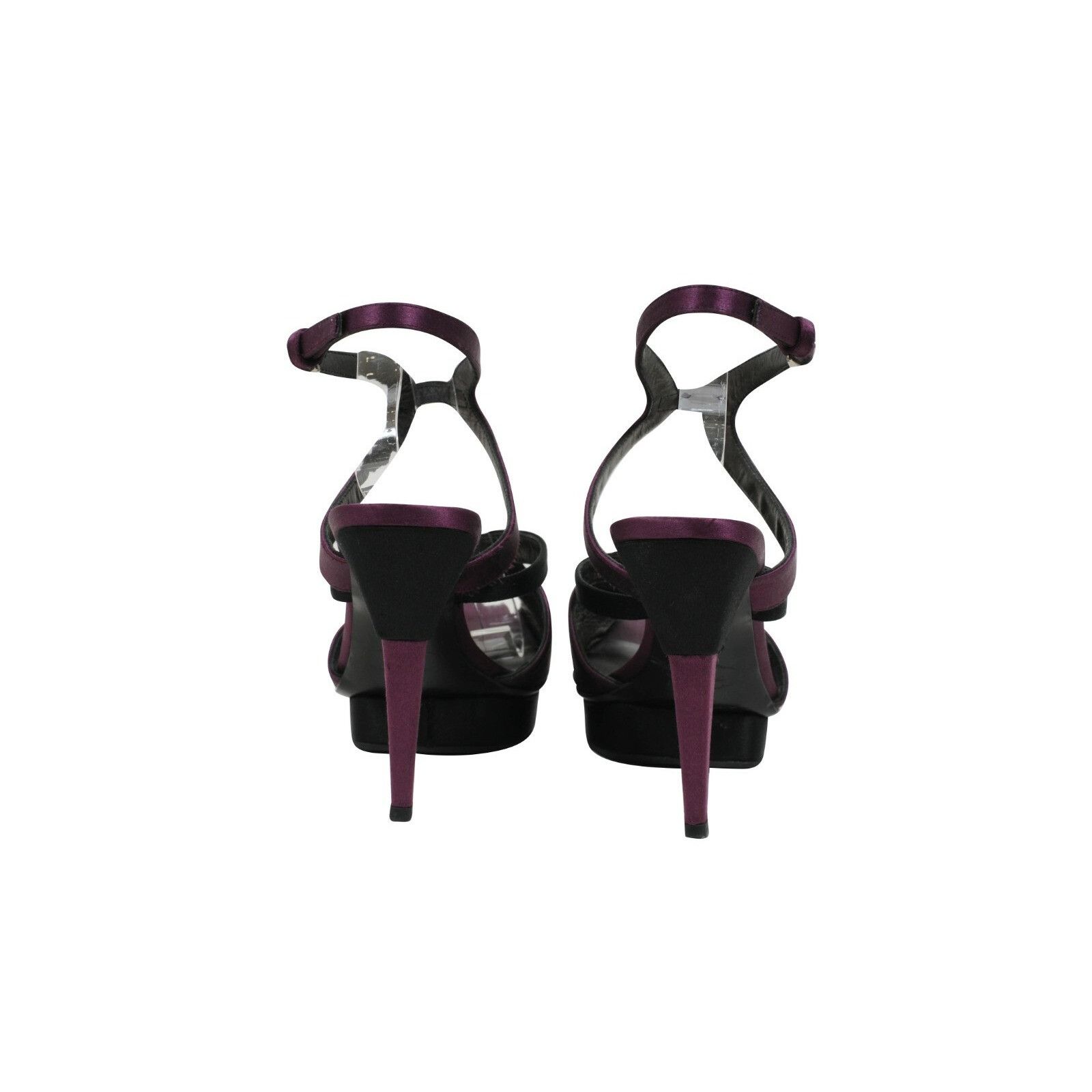 Prada Sandals Purple Violet Satin Open Toe Heels Size US 8.5 / IT 38.5 - 6 Thumbnail