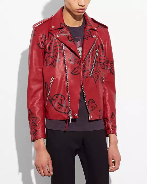 Coach Coach x GARY BASEMAN Hand Painted Wild Moto Jacket Size US S / EU 44-46 / 1 - 2 Thumbnail