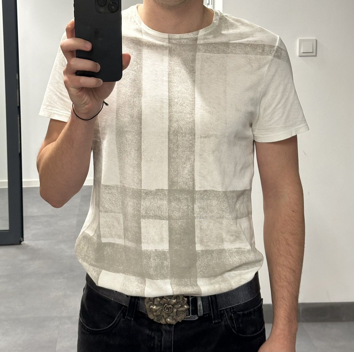 Burberry Burberry Brit all over painted check print tshirt Size US M / EU 48-50 / 2 - 2 Thumbnail