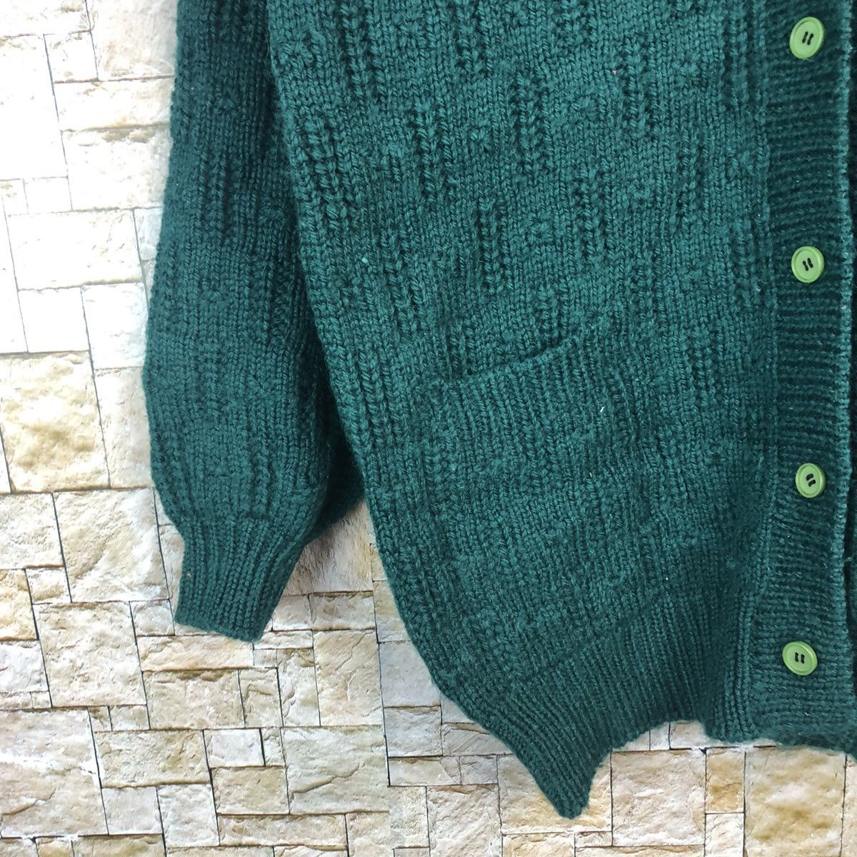 Vintage Japanese Brand Green Cardigan Knitwear #A938 Size M / US 6-8 / IT 42-44 - 7 Thumbnail