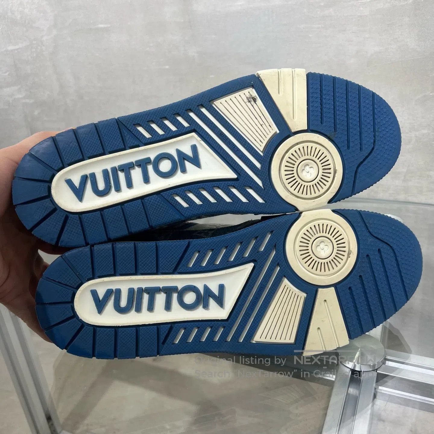 Louis Vuitton Louis Vuitton trainer White and Blue Jeans Board Shoes Size US 10.5 / EU 43-44 - 7 Thumbnail