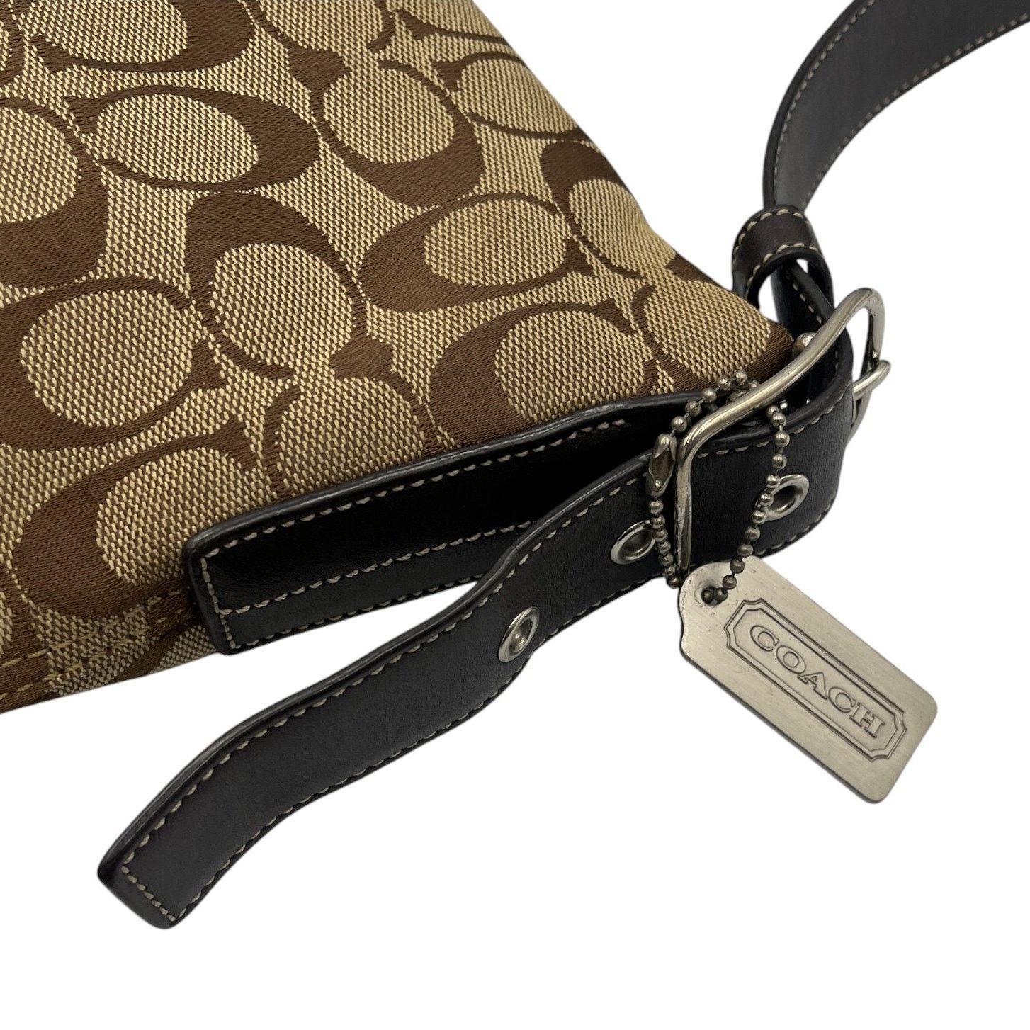 Coach Coach Signature Monogram Canvas Leather Bucket Shoulder Bag Size ONE SIZE - 5 Thumbnail