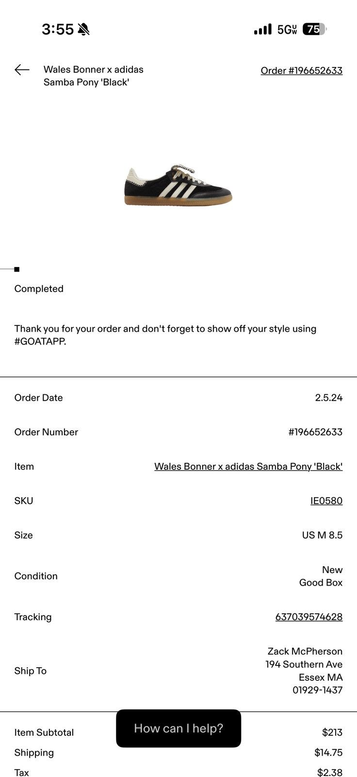 Adidas × Wales Bonner adidas x Wales Bonner Samba Pony Black Cream White Gum Size US 8.5 / EU 41-42 - 12 Thumbnail