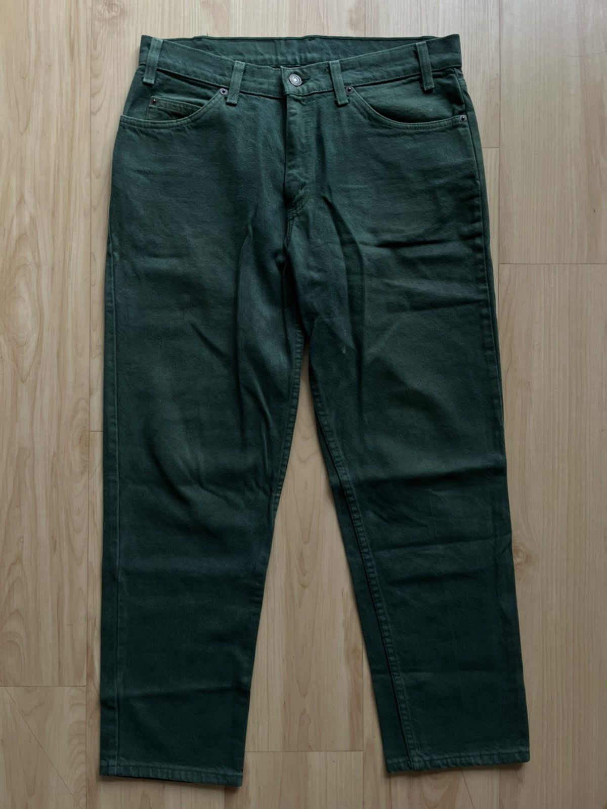 Levi's × Vintage vintage 90s levi’s orange tab 550 green straight leg jeans Size US 32 / EU 48 - 2 Thumbnail