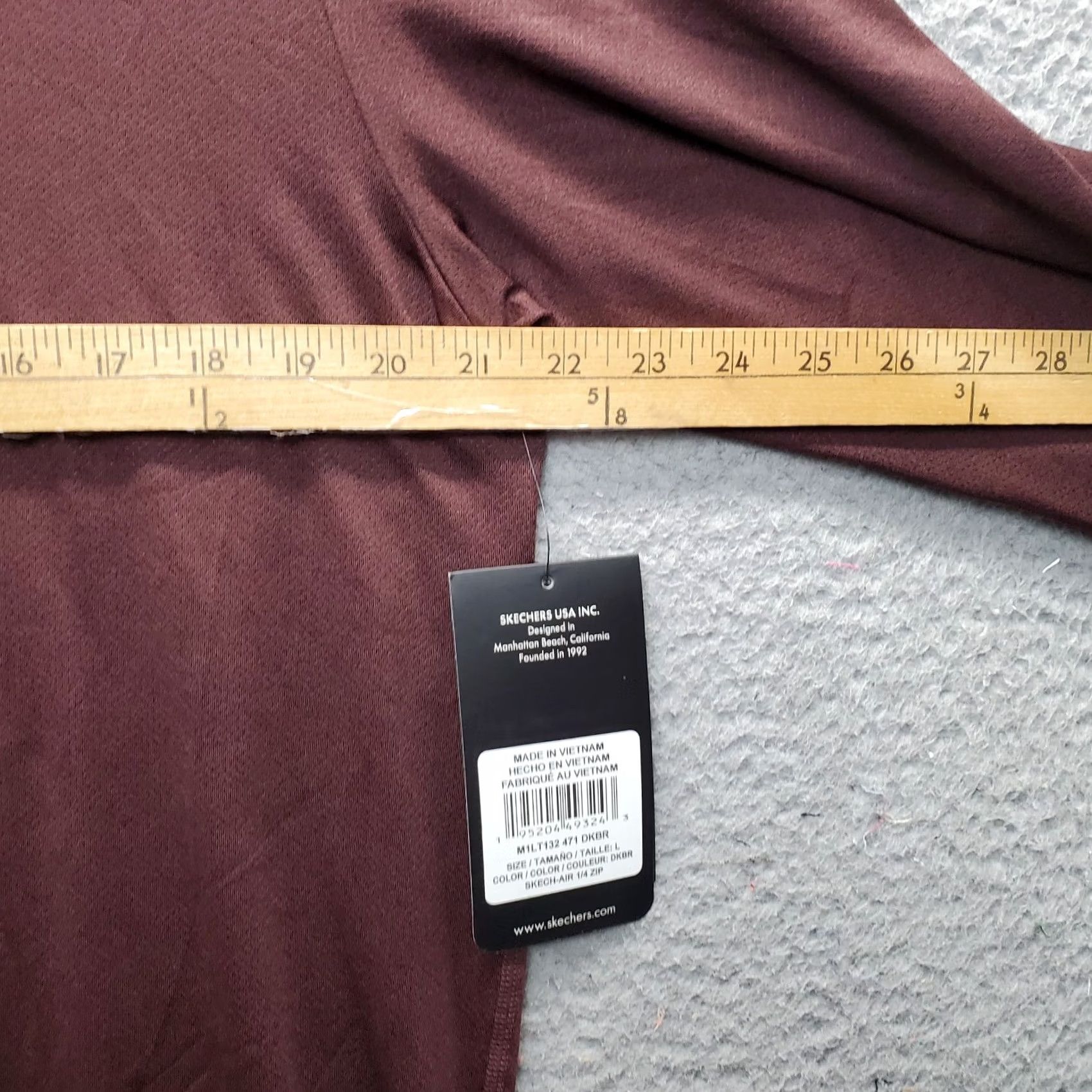 SKECHERS Skechers SKX Active Shirt Mens L Brown 1/4 Zip Long Sleeve Athletic Running Shirt Size US L / EU 52-54 / 3 - 4 Thumbnail