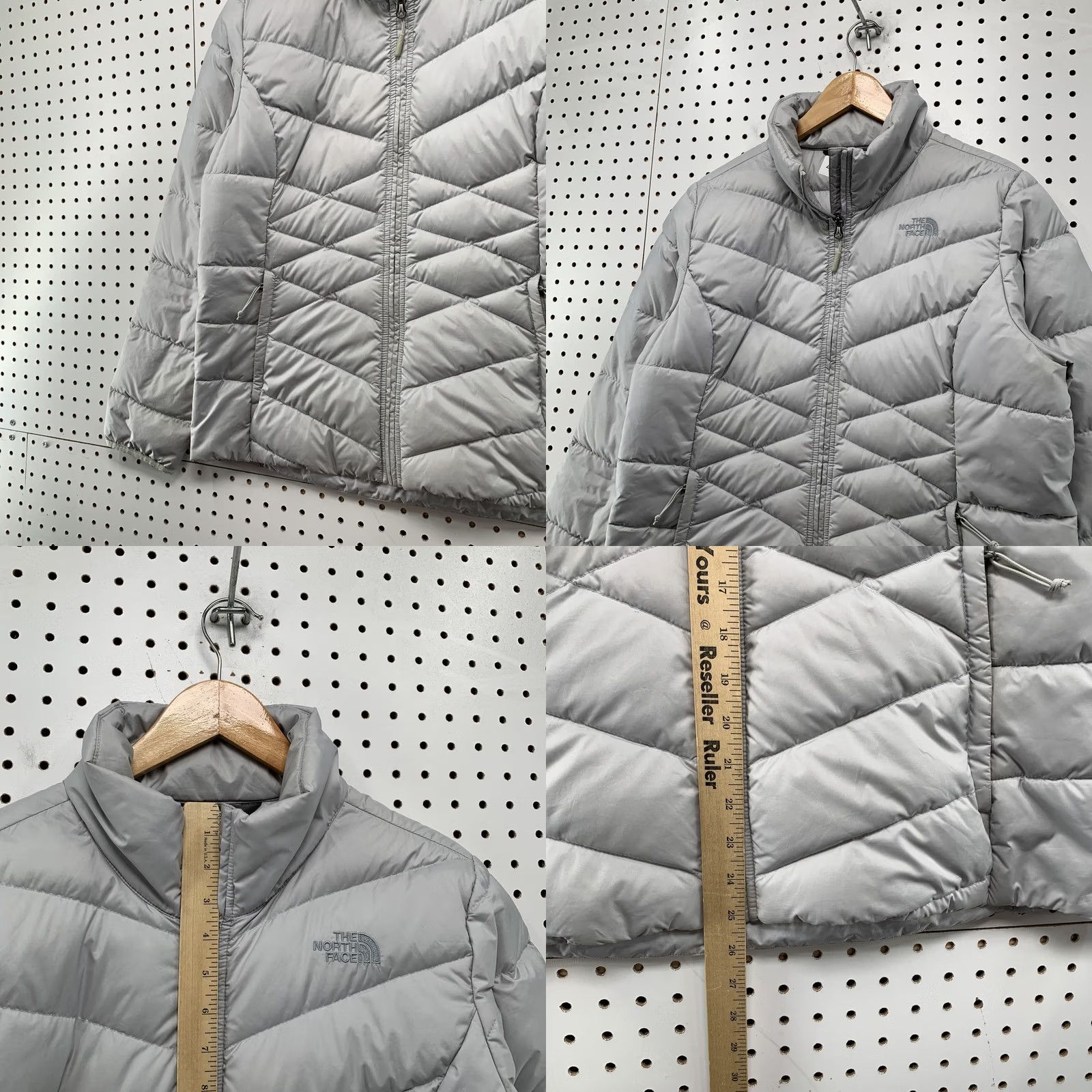The North Face The North Face 550 Down Puffer Jacket Womens Large Gray Goose Quilted Jacket Size L / US 10 / IT 46 - 8 Thumbnail