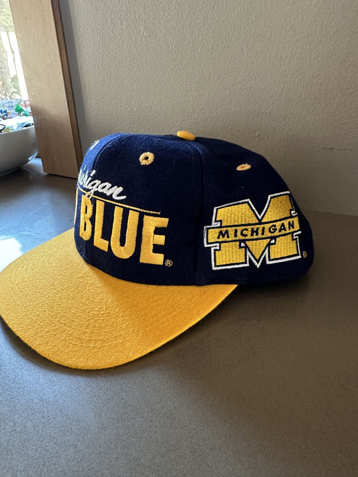 Vintage Vintage 90s University of Michigan Go Blue Snapback Hat Size ONE SIZE - 3 Thumbnail