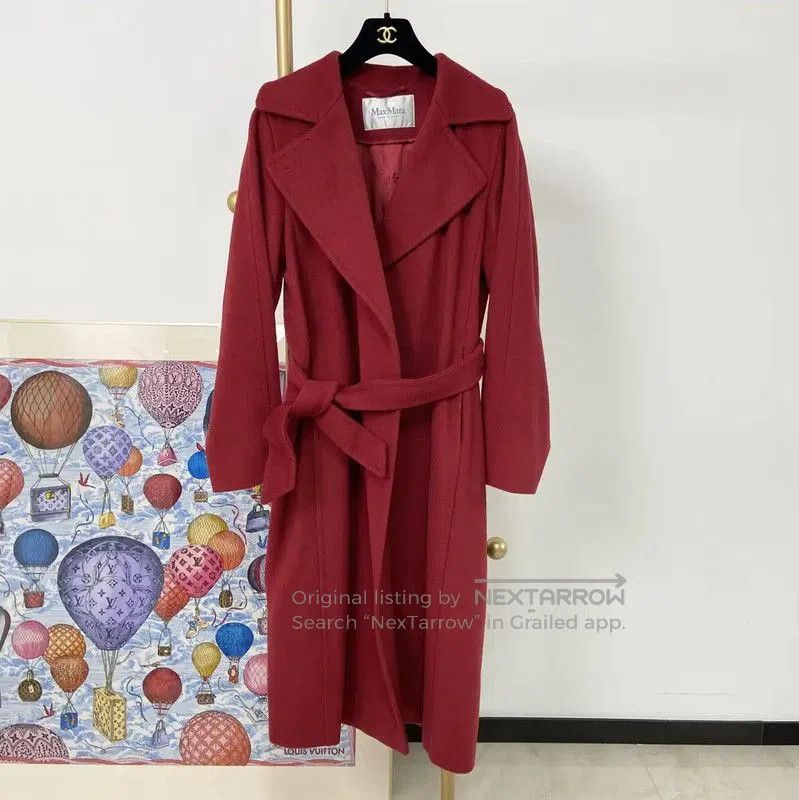 Max Mara MaxMara Red Long Coat for Women . Size S / US 4 / IT 40 - 1 Thumbnail