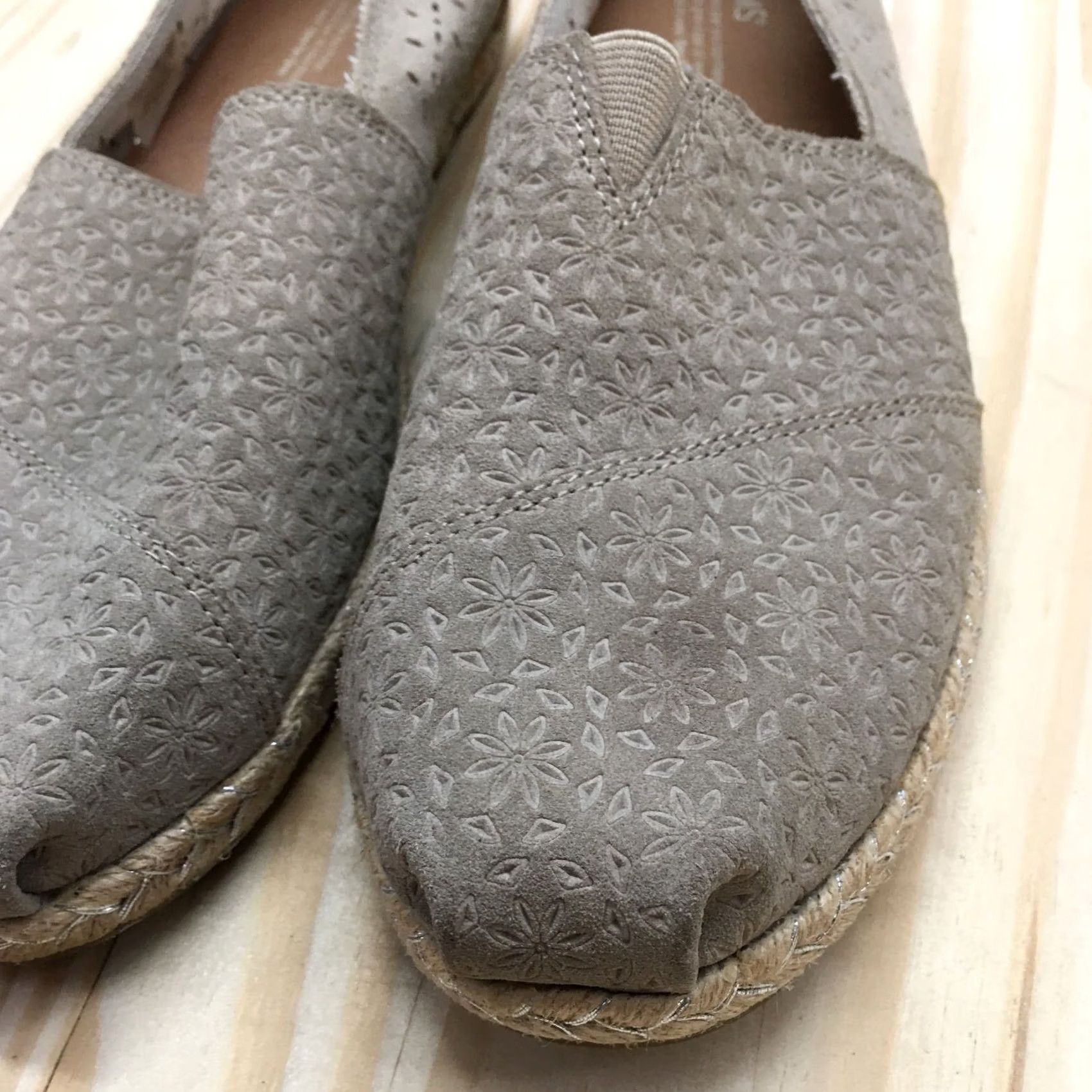 Toms TOMS Alpargatas Womens Slip-On Brown Floral Comfort Casual Flat 12 Sh Size XL / US 12-14 / IT 48-50 - 5 Thumbnail