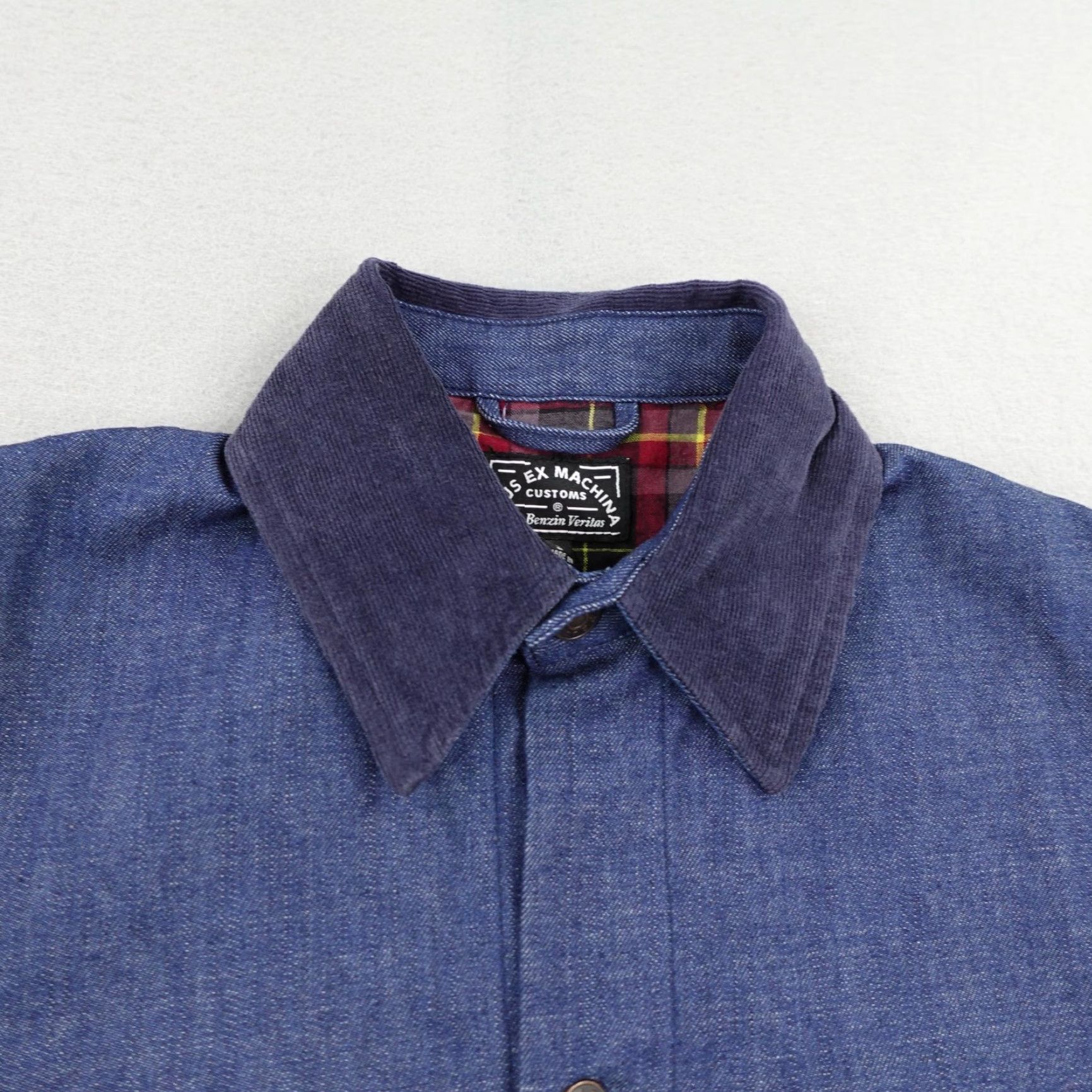Deus Ex Machina Deus Ex Machina Jacket Small Denim Chore Coat Blue Collared Lined Casual Mens Size US S / EU 44-46 / 1 - 2 Thumbnail