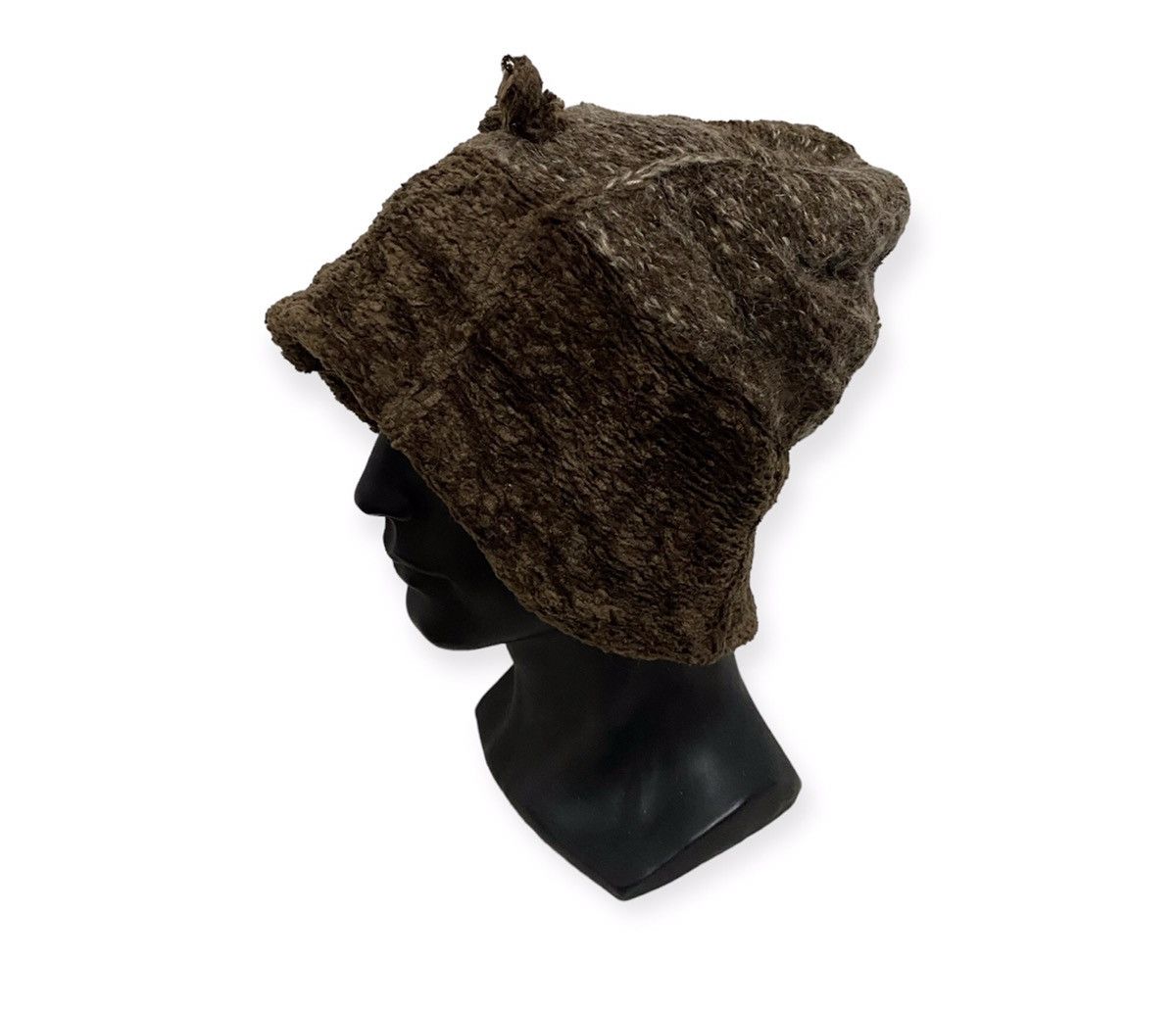 image of Knit Beanie Hat in Brown, Men's