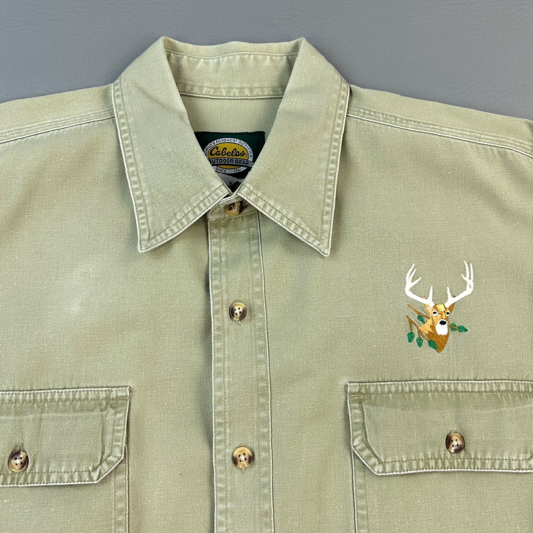 Vintage VINTAGE Cabela's Shirt Mens XL Tall Heavyweight Deer Embroidered Outdoor Hunting Shirt Size US XL / EU 56 / 4 - 7 Thumbnail