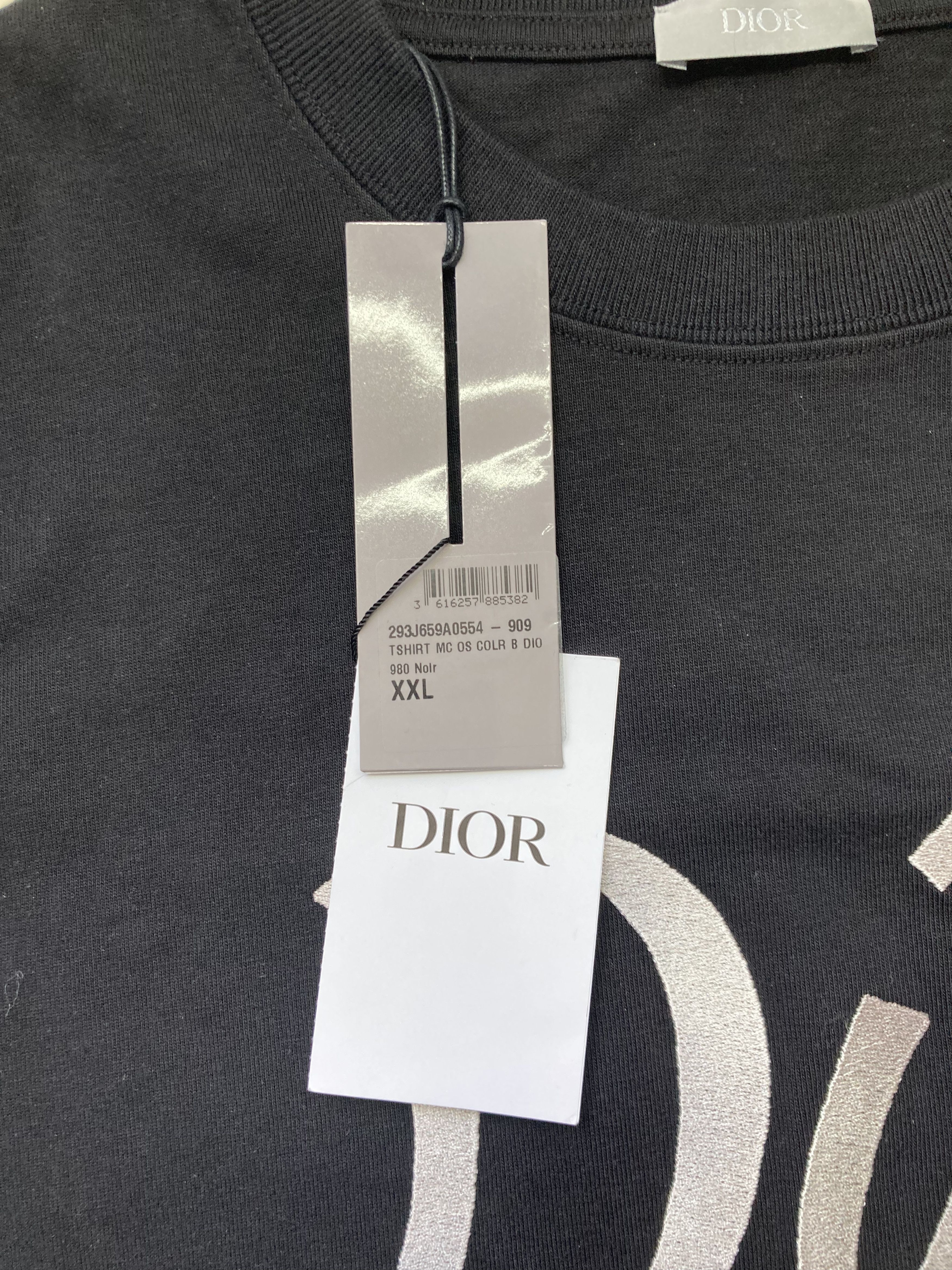 Dior Dior Silver Embroidery Logo Short Sleeve T-shirt Size US XXL / EU 58 / 5 - 6 Thumbnail