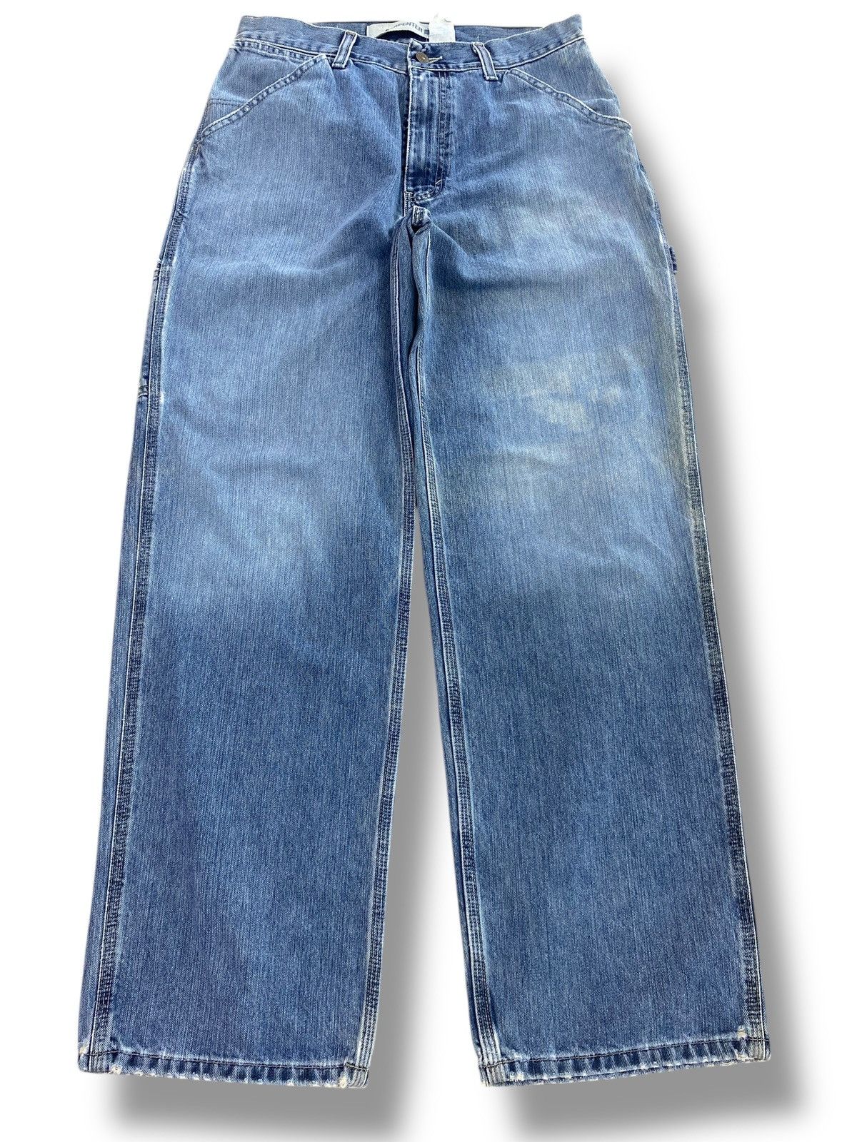 Japanese Brand Japanese Brand Faded awash Carpenter Style Wide Leg Jean Size US 30 / EU 46 - 1 Thumbnail