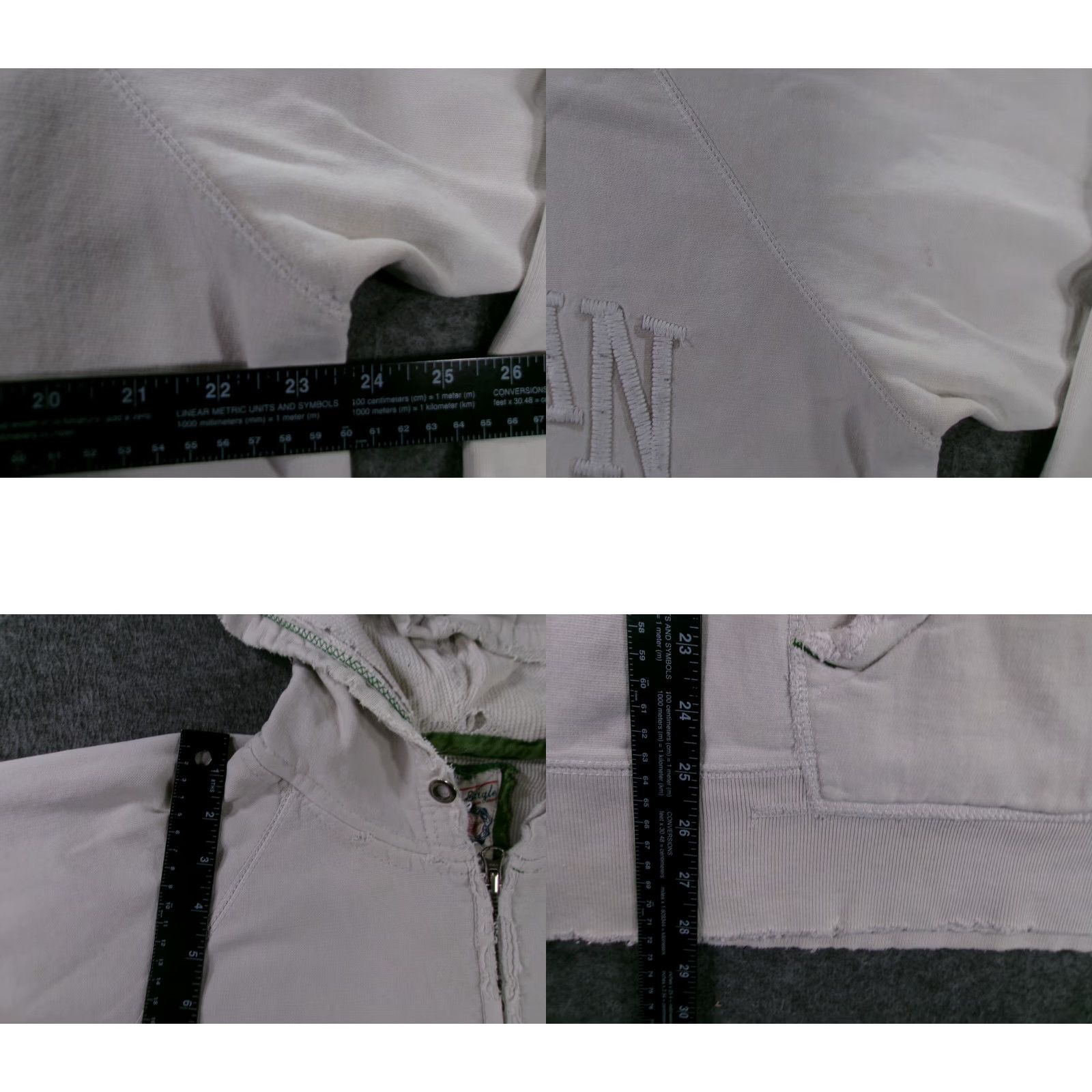 American Eagle Outfitters VINTAGE American Eagle Hoodie Men XL White Quarter Zip Solid Fleece 90s Classic Grunge Size US XL / EU 56 / 4 - 8 Thumbnail
