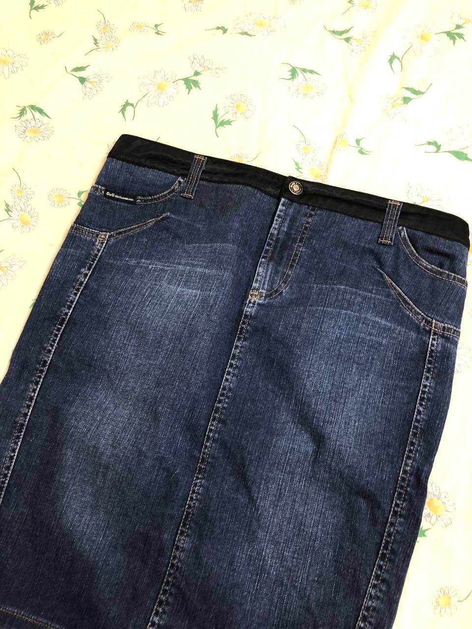 Dolce & Gabbana Dolce & Gabbana Women's Blue and Navy Skirt Size 32" / US 10 / IT 46 - 10 Thumbnail