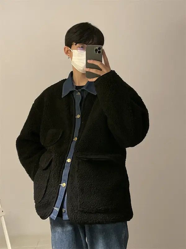Vintage Vintage harajuku style Lamb hair coat Size US L / EU 52-54 / 3 - 3 Thumbnail