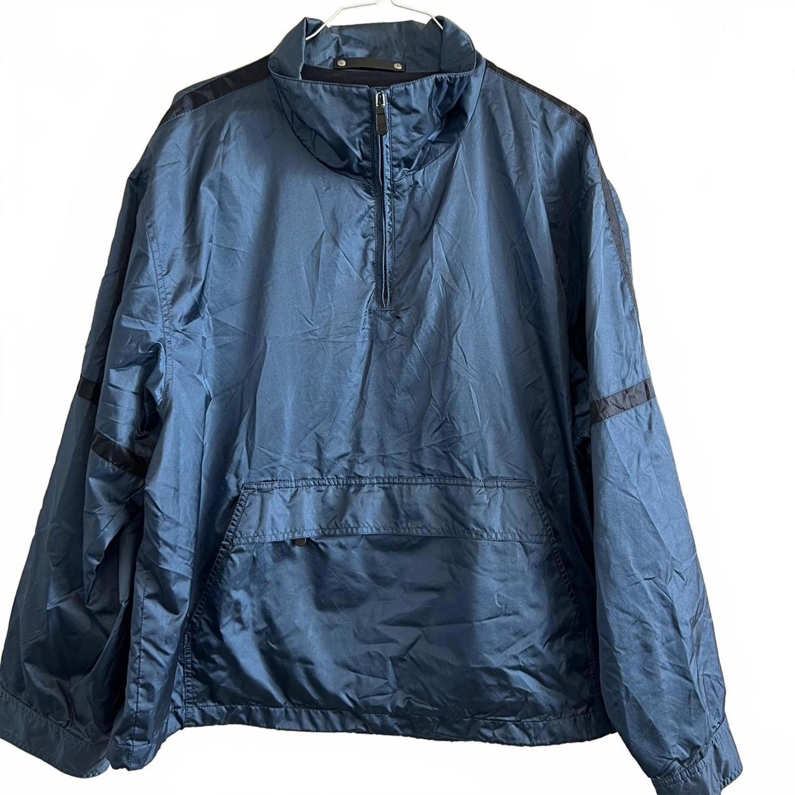 Calvin Klein Metallic Blue Y2K Calvin Klein Nylon Pullover Windbreaker Size US XL / EU 56 / 4 - 2 Thumbnail