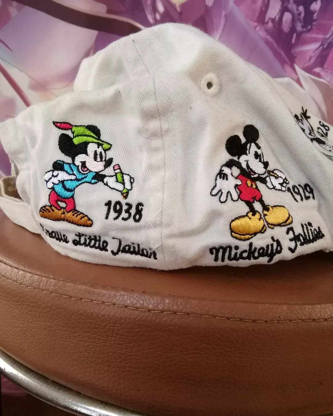 Disney Vintage Disney Mickey Mouse Embroidery White Cap Size ONE SIZE - 4 Thumbnail