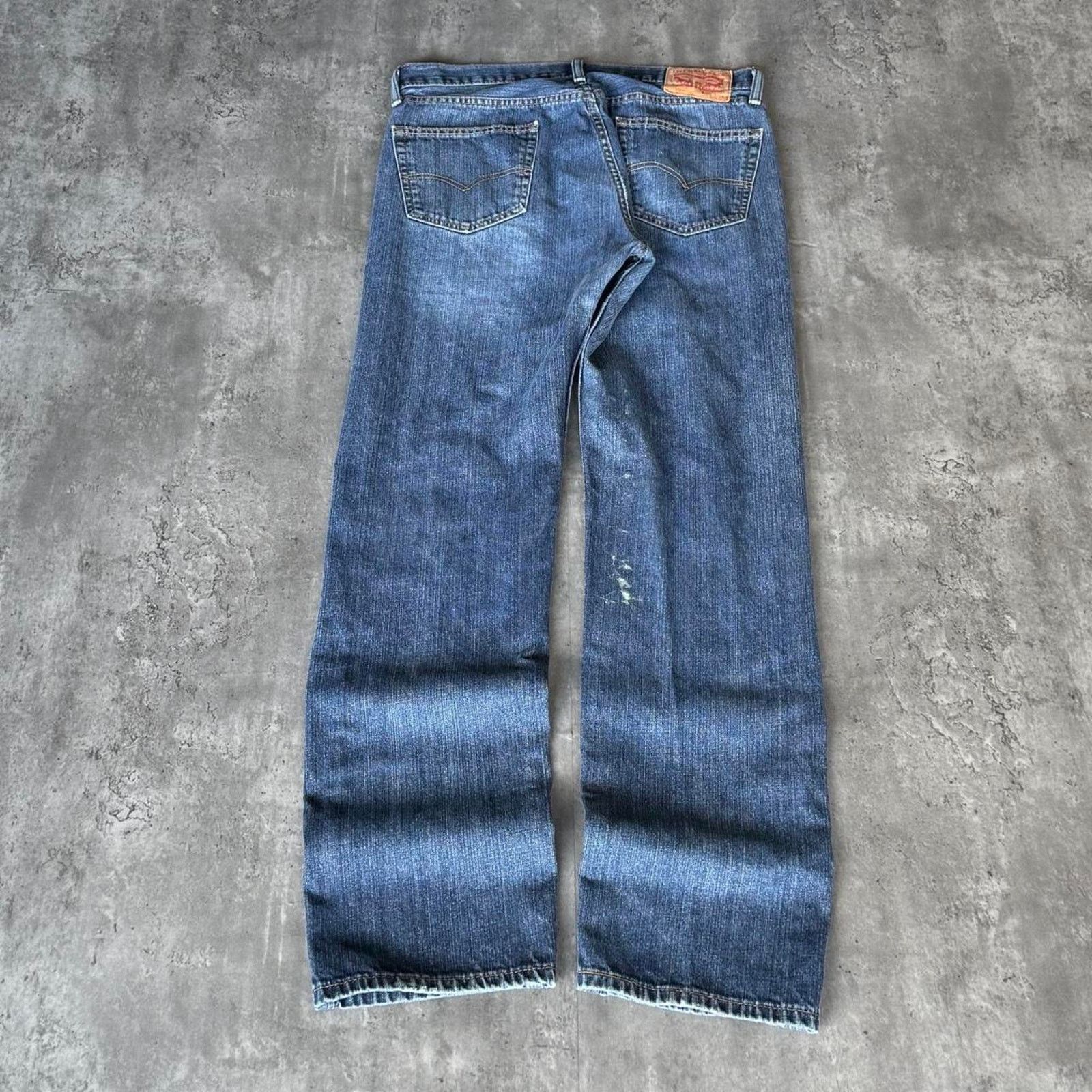 Levi's × Levi's Vintage Clothing × Vintage Vintage Y2K Levi’s 505 Essential Blue Cyber Tech Denim Jeans Size US 34 / EU 50 - 1 Thumbnail