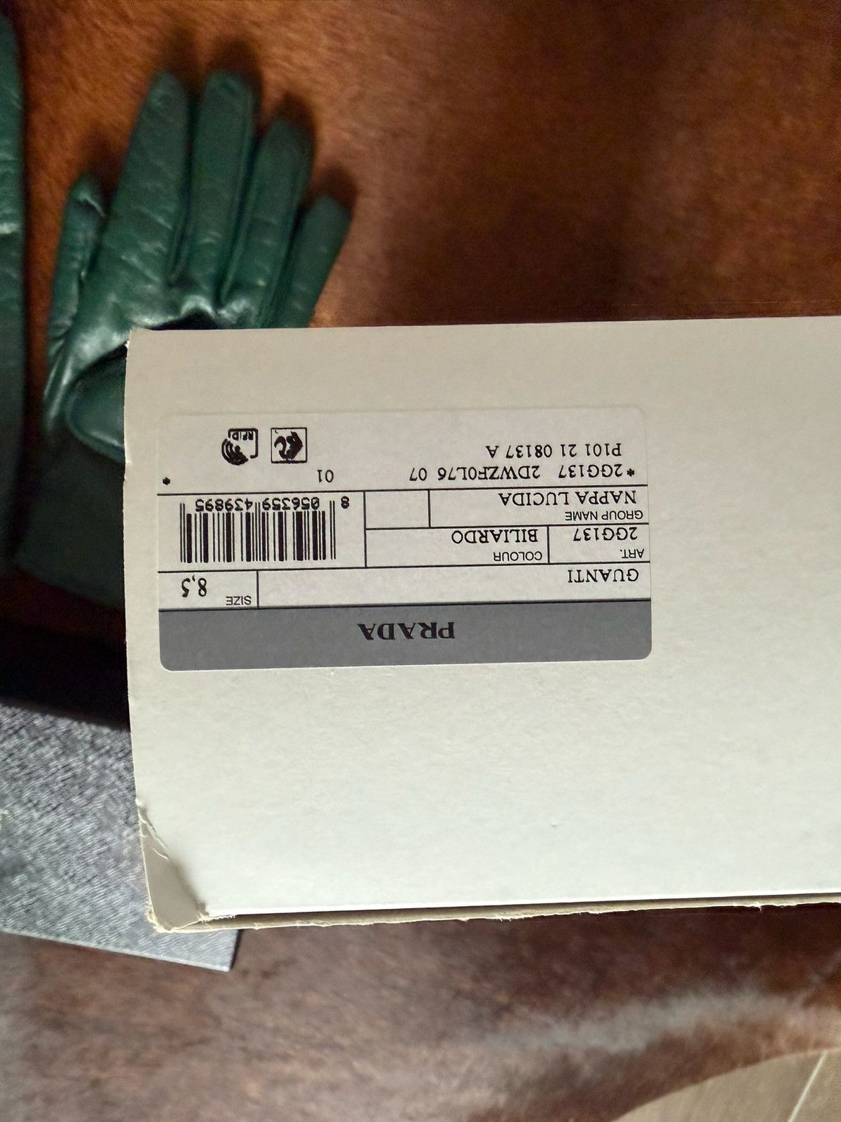 Prada Dark green raf simons prada glove Size ONE SIZE - 8 Thumbnail