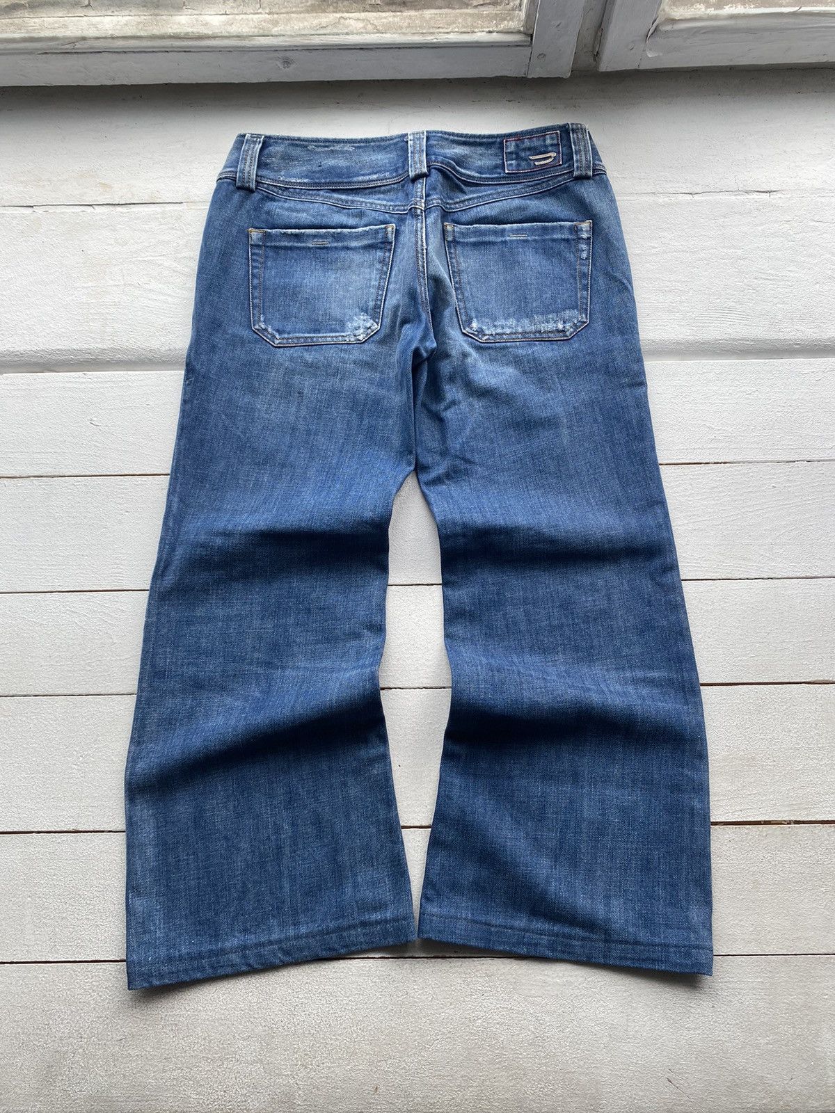 Diesel × Vintage 🔥Diesel Distressed Dirty Flared Bootcut Bell Blue Jeans y2k Size 32" / US 10 / IT 46 - 4 Thumbnail