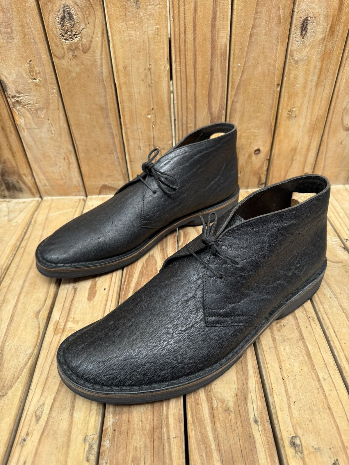 Prada Prada exotic skin Chukka black leather boots Sz USA 9.5 Size US 9.5 / EU 42-43 - 7 Thumbnail