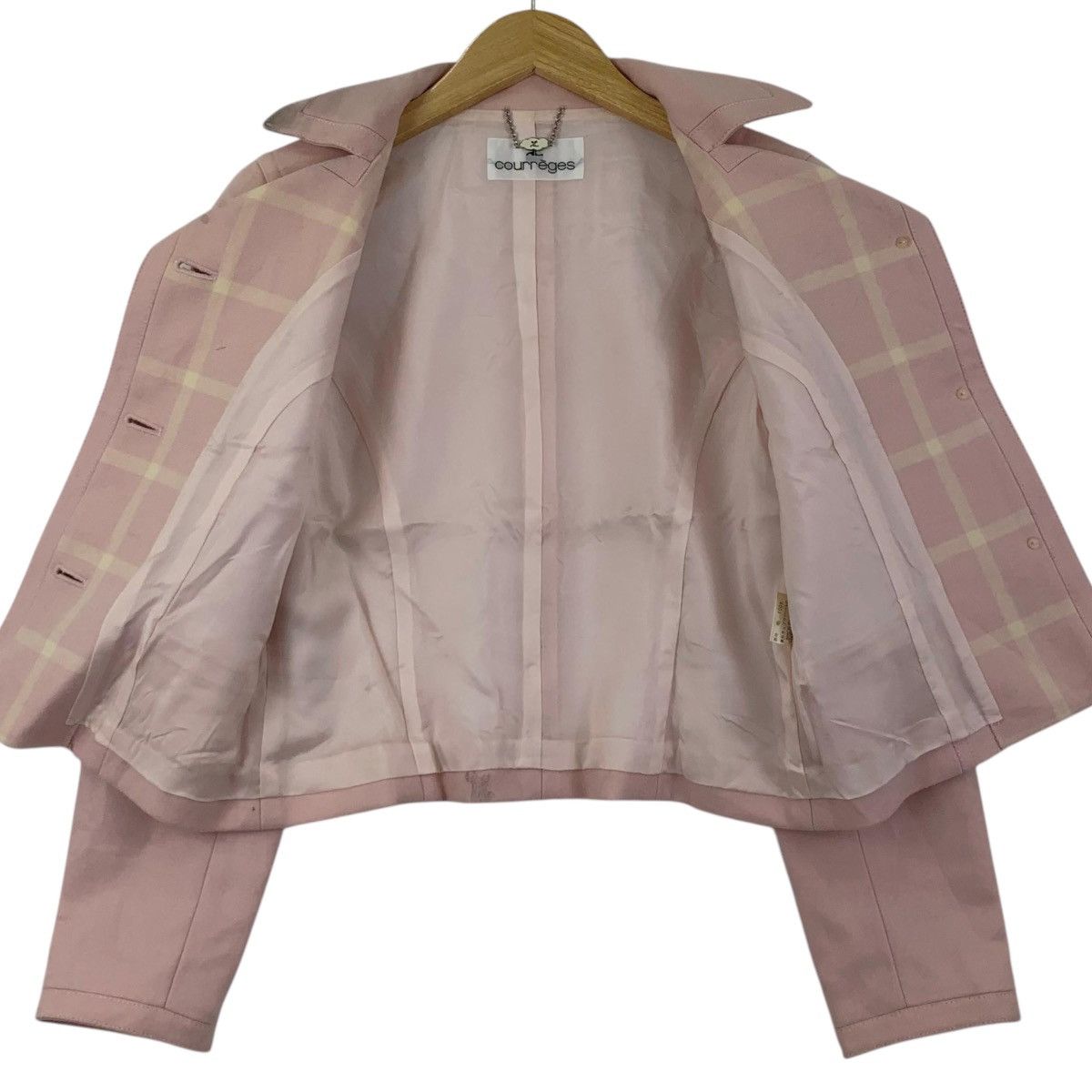 Courreges Vintage COURREGES France Designer Brand Pink Blazer Jacket Size XS / US 0-2 / IT 36-38 - 6 Thumbnail