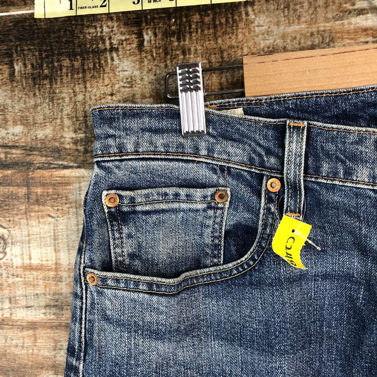 Levi's DLL Levis 502 big E faded Blue Denim Pants #C248 Size US 31 - 7 Thumbnail