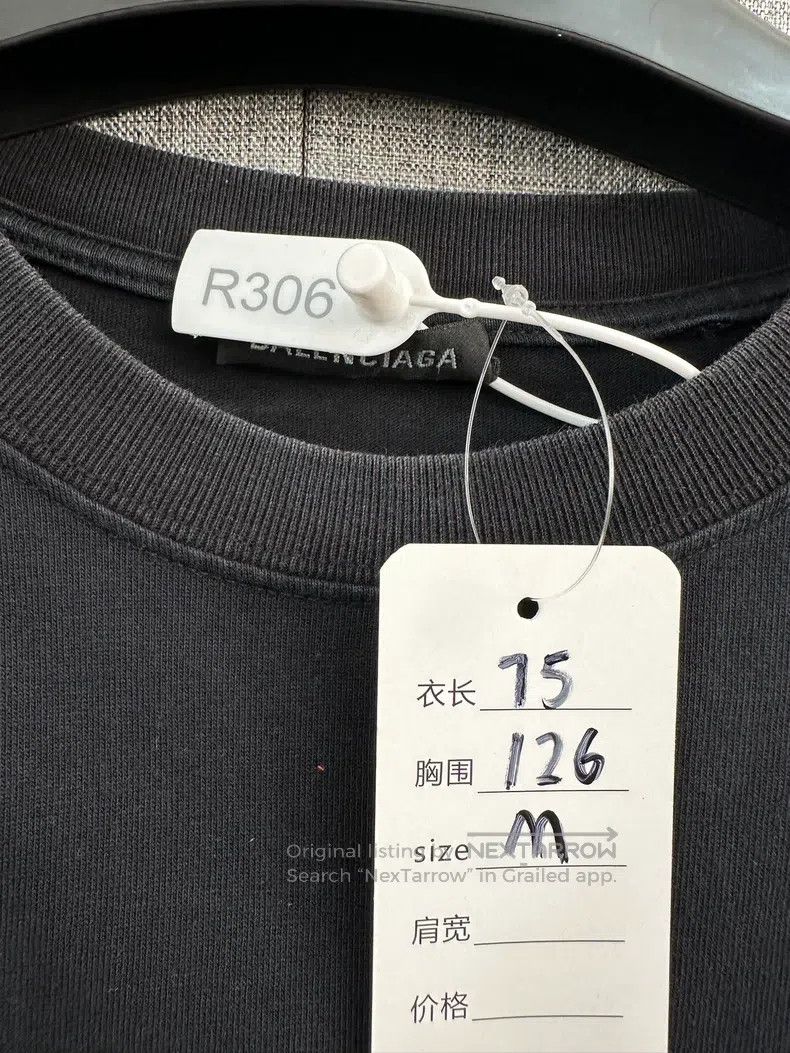 Balenciaga Balenciaga Black Scissor Print Short Sleeve Size M Size US M / EU 48-50 / 2 - 5 Thumbnail