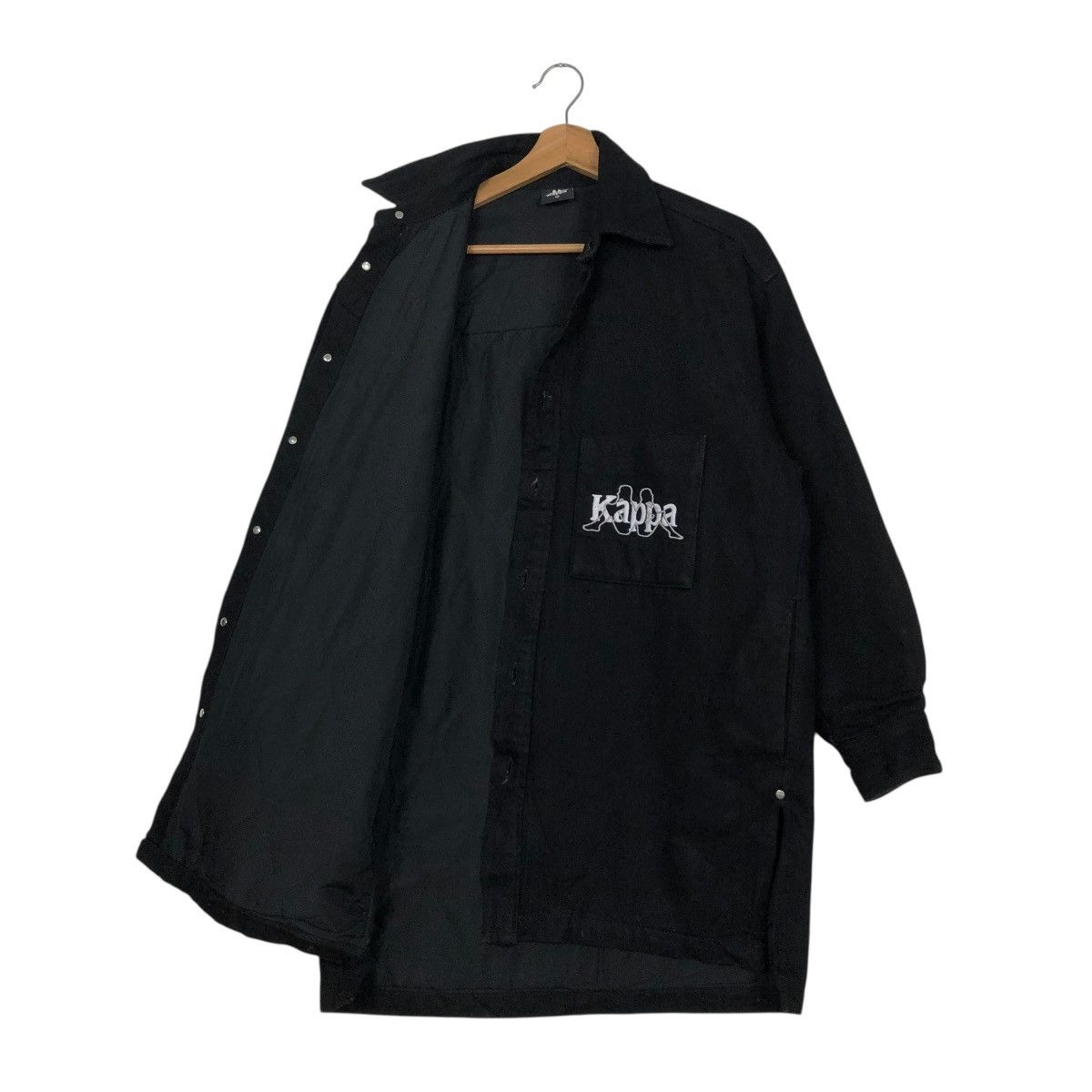 Japanese Brand 🔥RICH BLACK WOOL JACKET SNAP BUTTON KAPPA Size US XS / EU 42 / 0 - 14 Thumbnail