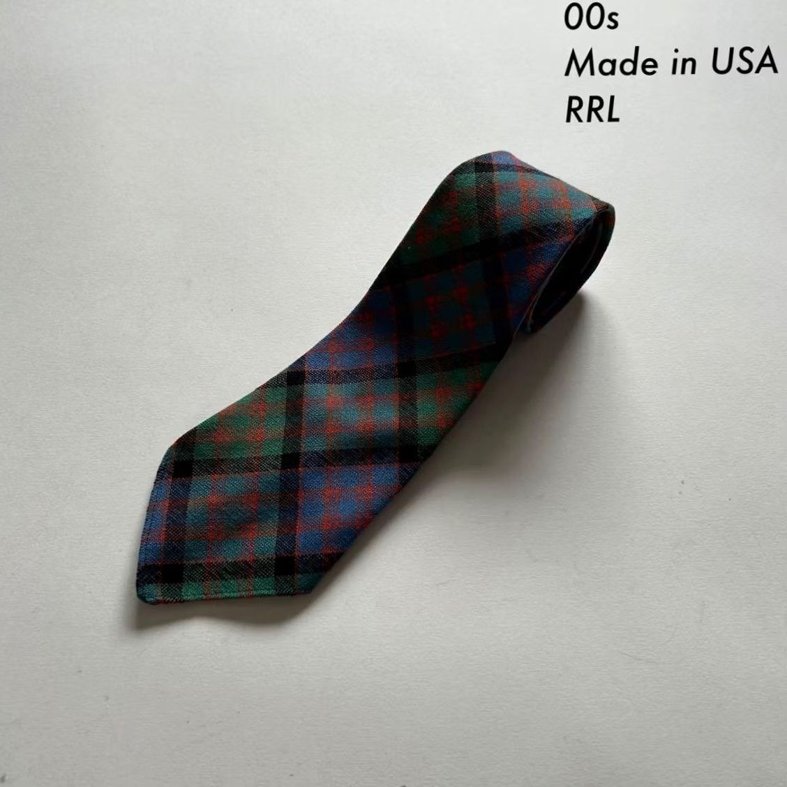 Ralph Lauren RRL Ralph Lauren Tie Green Tartan-check Wool 00's Mens Size ONE SIZE - 3 Thumbnail