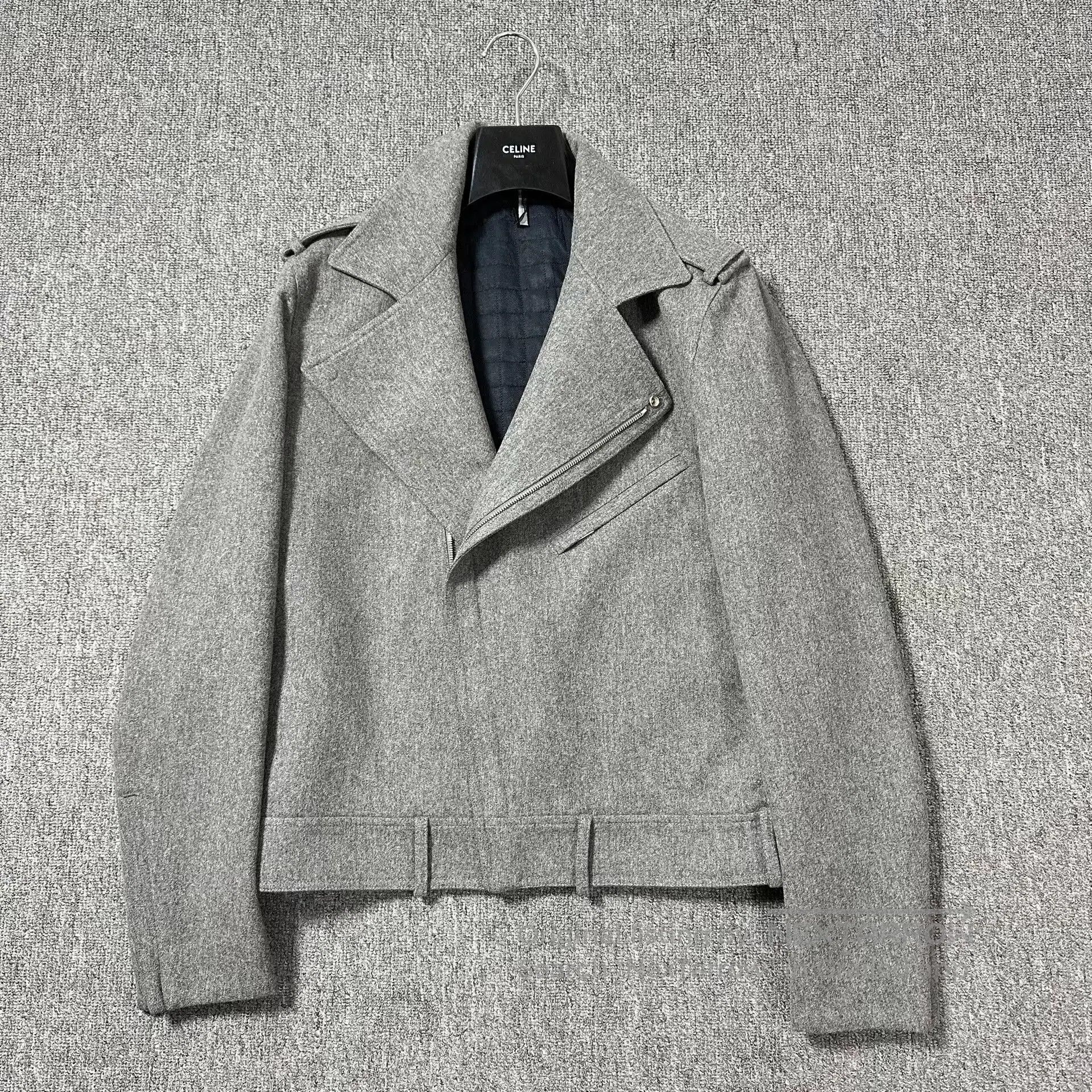 Dior Dior Homme Gray Moto Zip Wool Jacket. Size US L / EU 52-54 / 3 - 1 Thumbnail