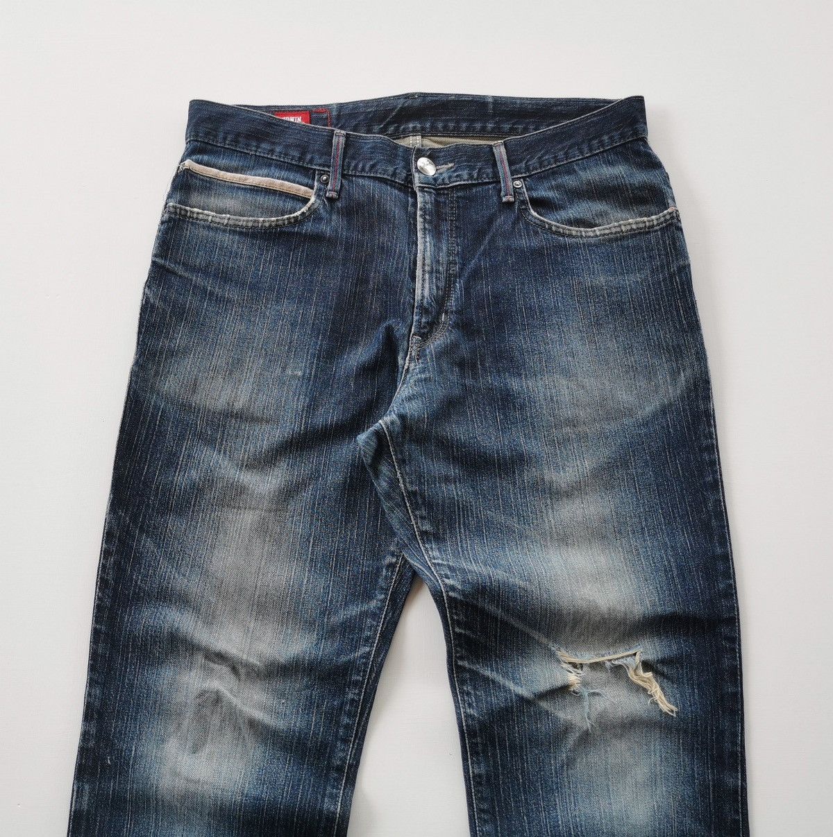 Edwin Edwin Slim Fit Distressed Denim Jeans Size US 35 - 4 Thumbnail
