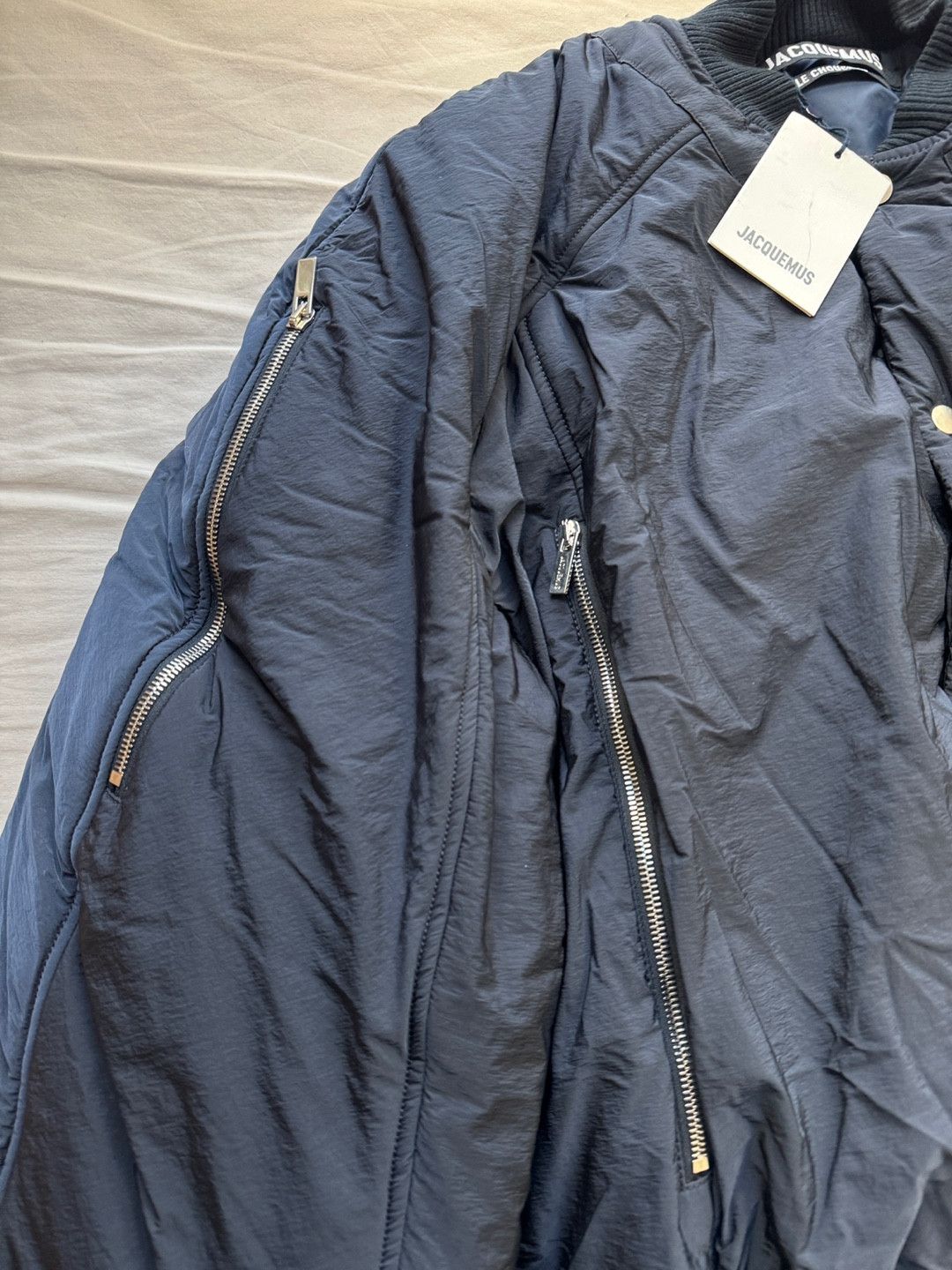 Jacquemus Jacquemus Croissant puffer bomber jacket Dark Navy Size US L / EU 52-54 / 3 - 9 Thumbnail