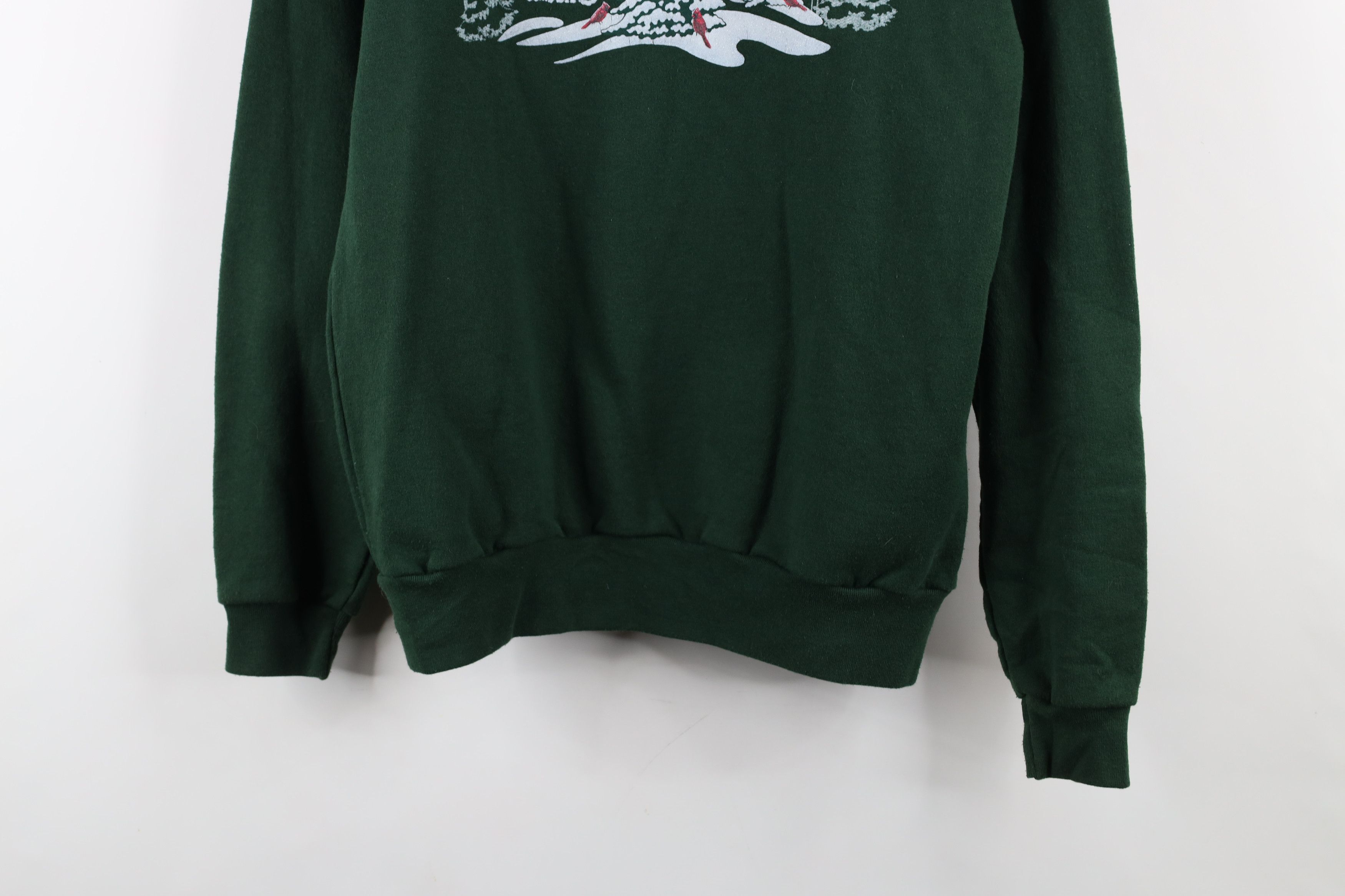 Vintage Vintage 90s Streetwear Christmas Birds Crewneck Sweatshirt Size M / US 6-8 / IT 42-44 - 3 Thumbnail