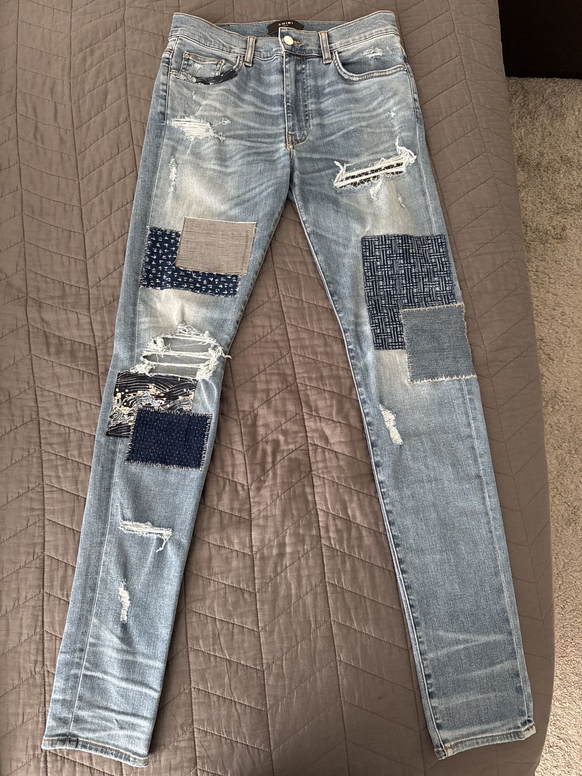 Amiri Japanese Repair Art Patch Jeans Size 32