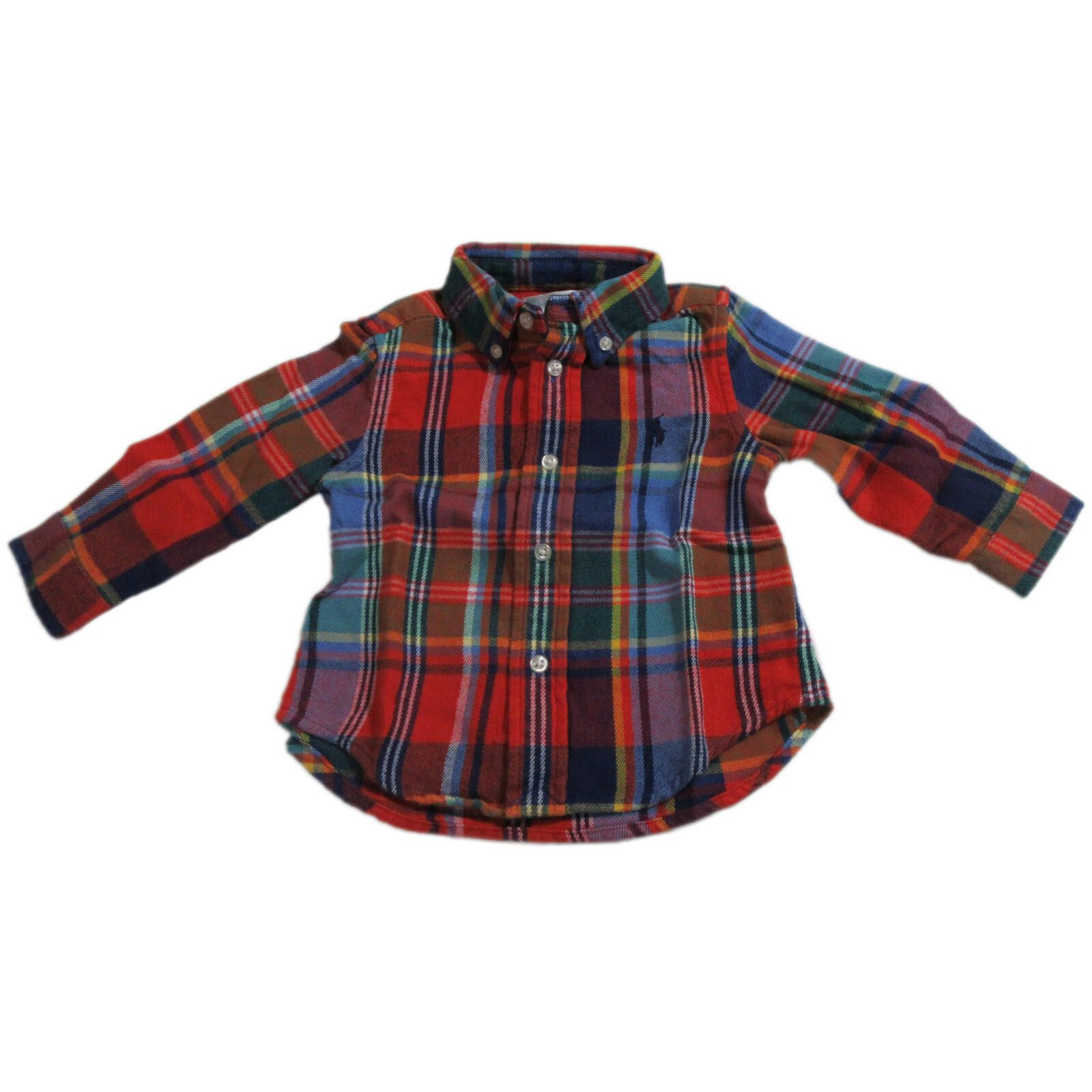 Polo Ralph Lauren Ralph Lauren Polo Baby Boys Long Sleeve Flannel Shirt 9M Size US XXS / EU 40 - 1 Thumbnail