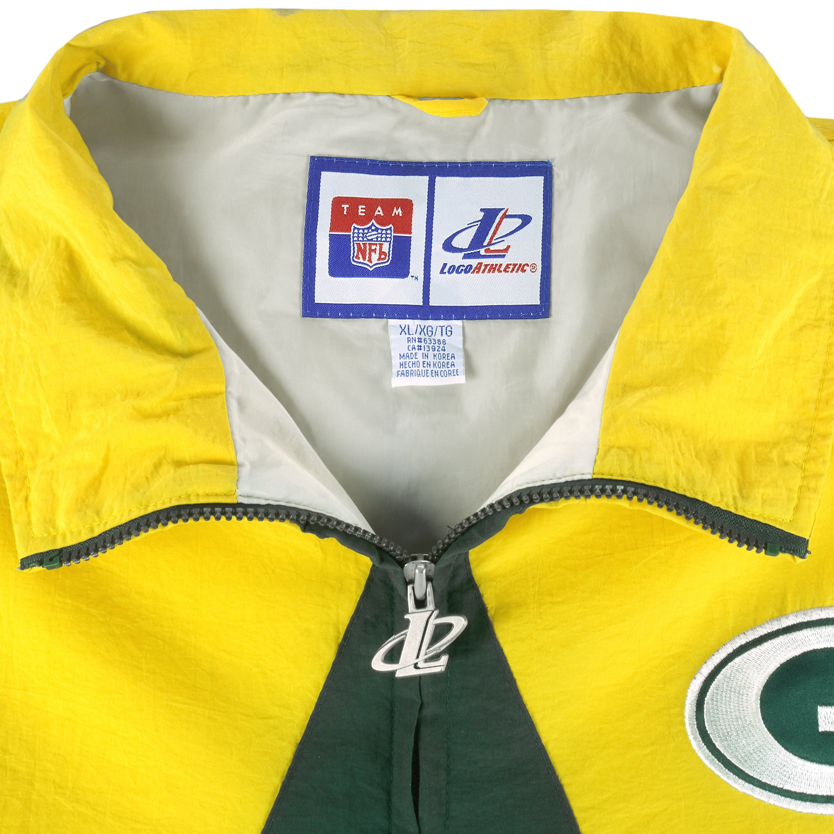 Logo Athletic NFL - Green Bay Packers Zip-Up Windbreaker 1990s Size US XL / EU 56 / 4 - 6 Thumbnail