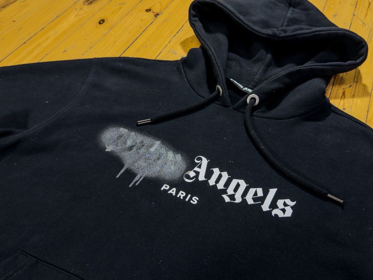 Palm Angels Palm Angels Paris Sprayed black hoodie Size US L / EU 52-54 / 3 - 2 Thumbnail