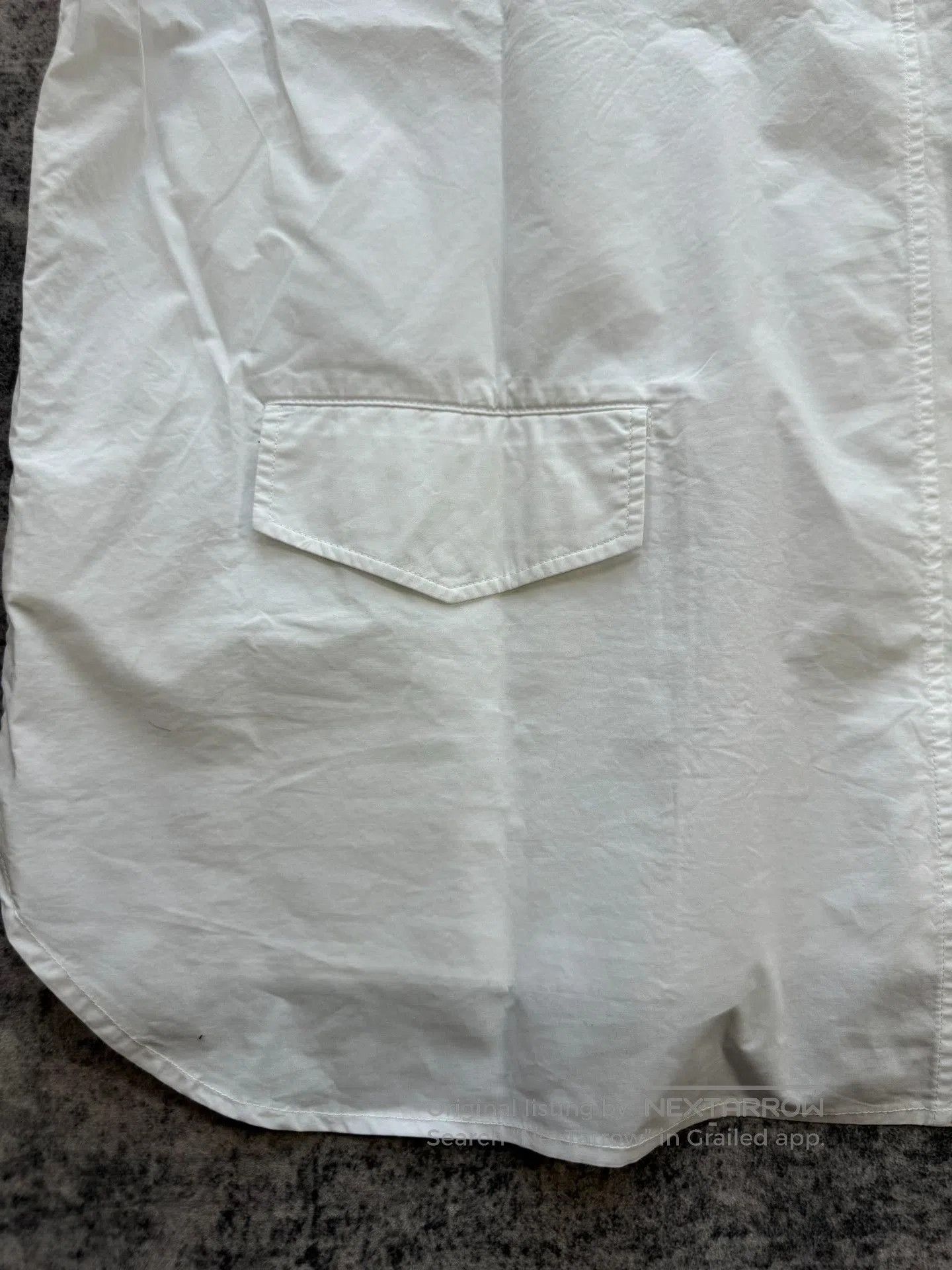 Acne Studios Acne Studios White Pocket Short-Sleeve Shirt. Size US M / EU 48-50 / 2 - 5 Thumbnail