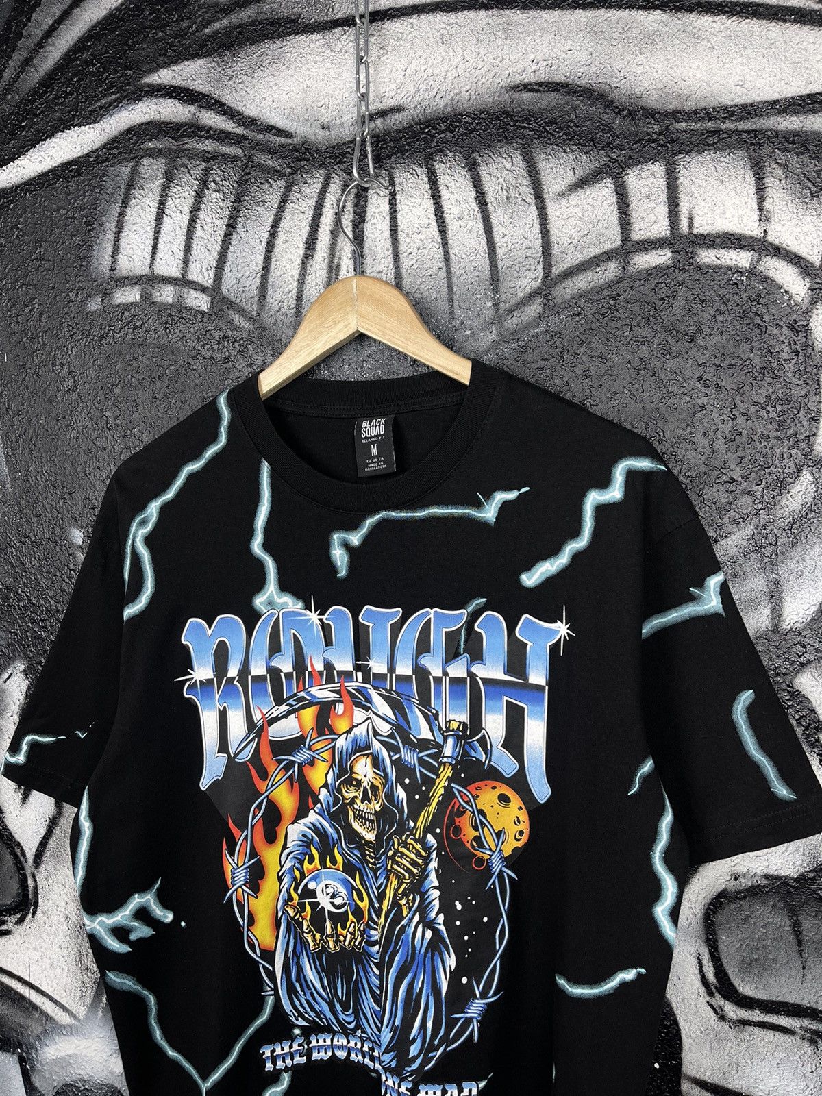 Band Tees ROUGH Y2K Black Squad Relaxed Fit Crazy Logo T-Shirt Size M Size US M / EU 48-50 / 2 - 2 Thumbnail
