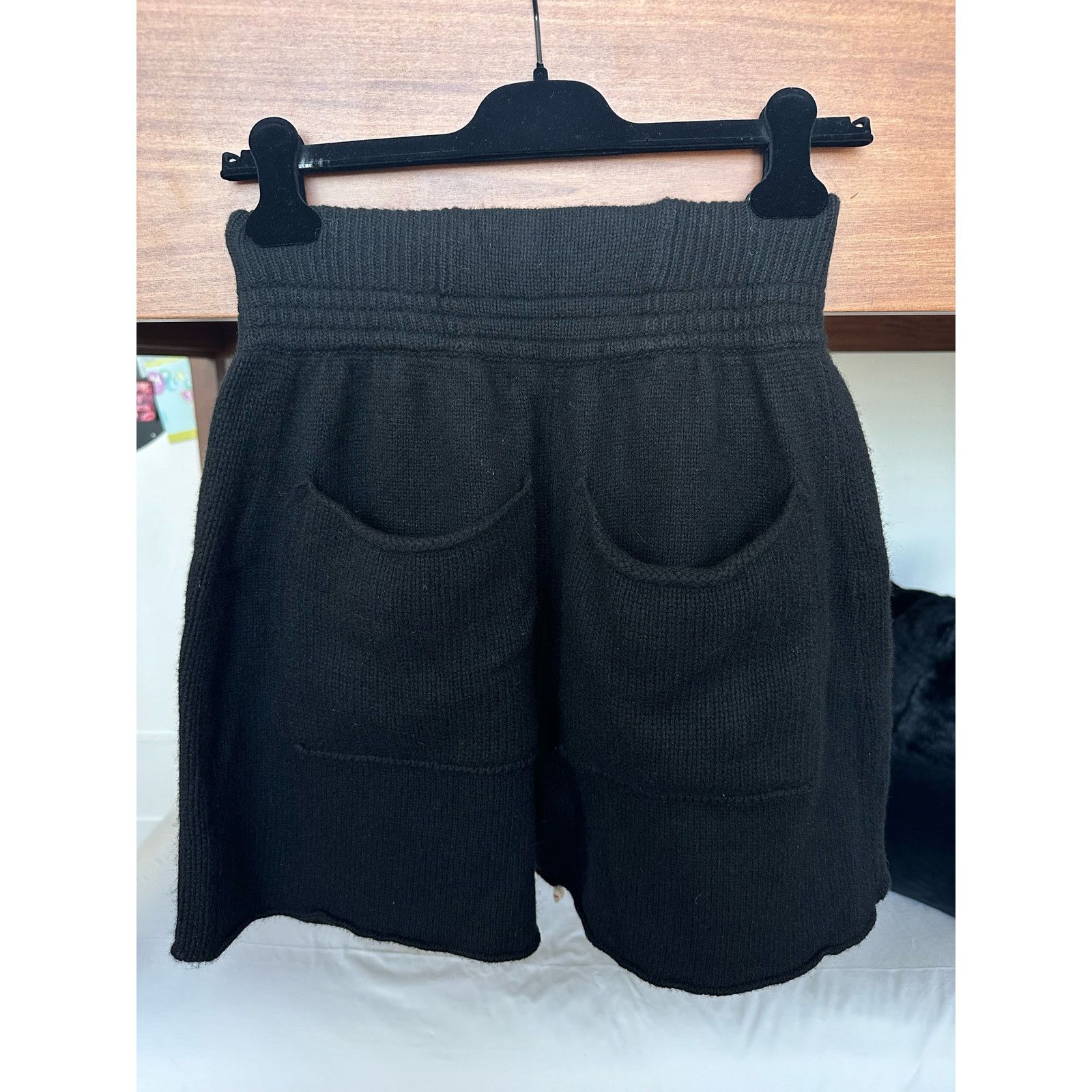 Les Tien Jet Black Cashmere Yacht Shorts size S Hand Knitted in Italy Size US 28 / EU 44 - 8 Thumbnail