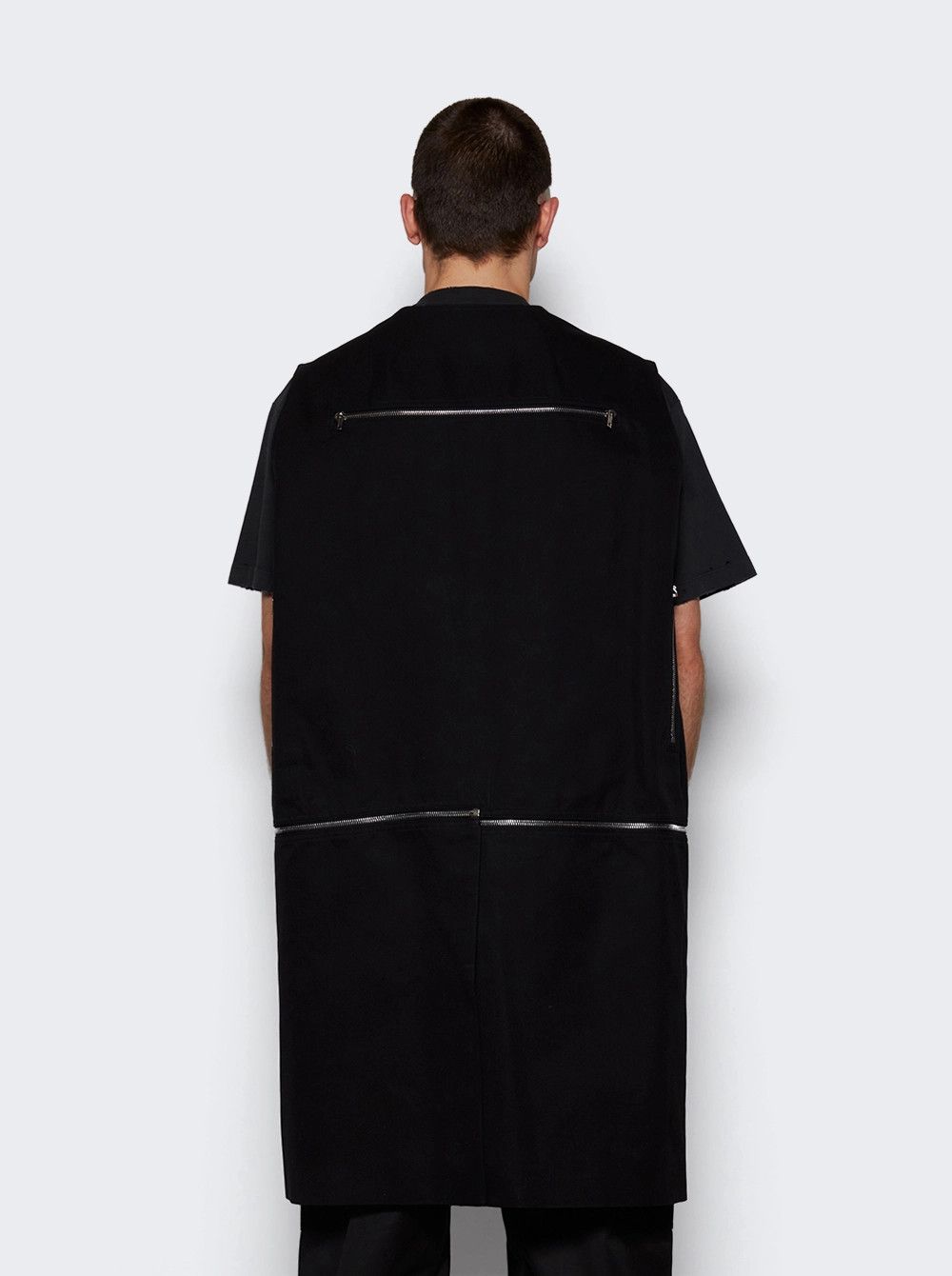 Rick Owens o1mle0226 Cappotto Senza Maniche Utility Vest in Black Size US XL / EU 56 / 4 - 5 Thumbnail