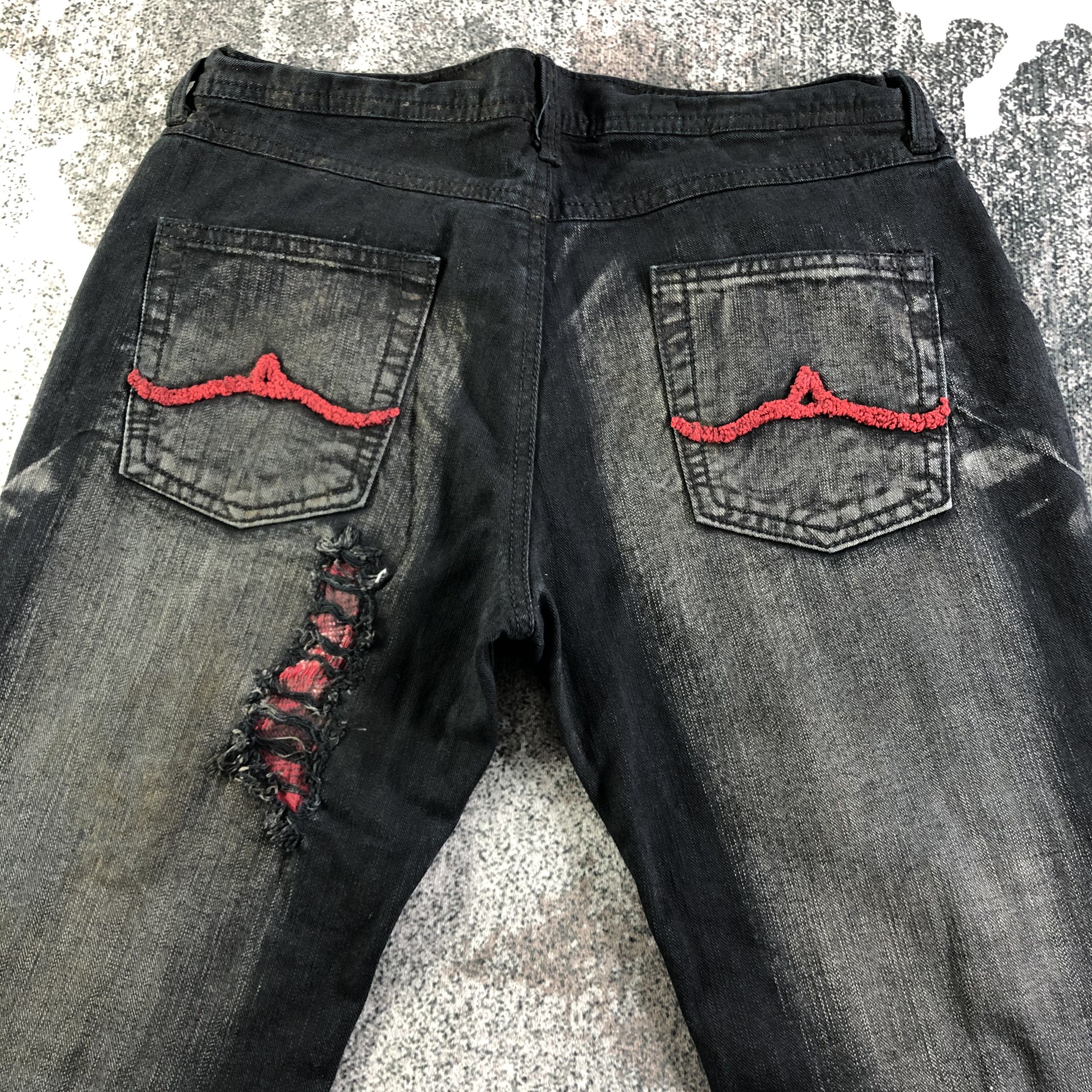 In The Attic In The Attic Jeans Distress Faded Black Denim KJ2961 Size US 32 / EU 48 - 4 Thumbnail