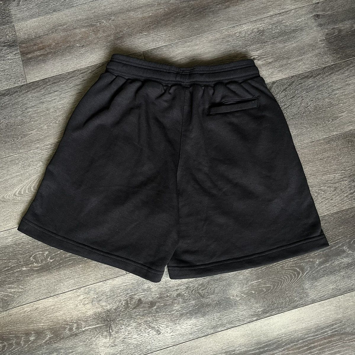 Plague Boulevard Lil Darkie Small Dark One Cartoon Cross Black Sweat Shorts M Size US 30 / EU 46 - 2 Thumbnail