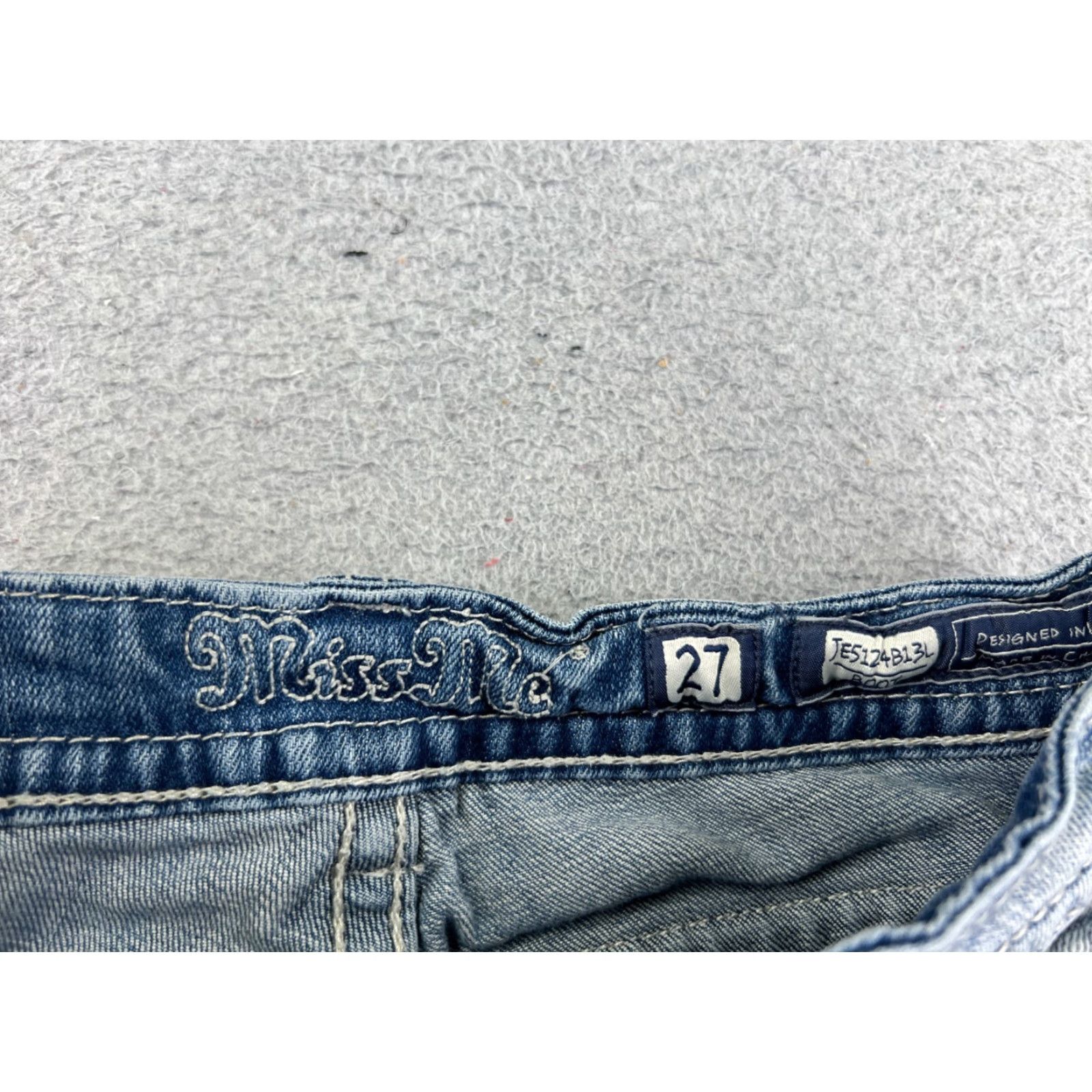 Miss Me Miss Me Shorts Womens Denim Blue 27 Distressed Cut-Off Embroidered Bling 26x12 Size 27" / US 4 / IT 40 - 7 Thumbnail