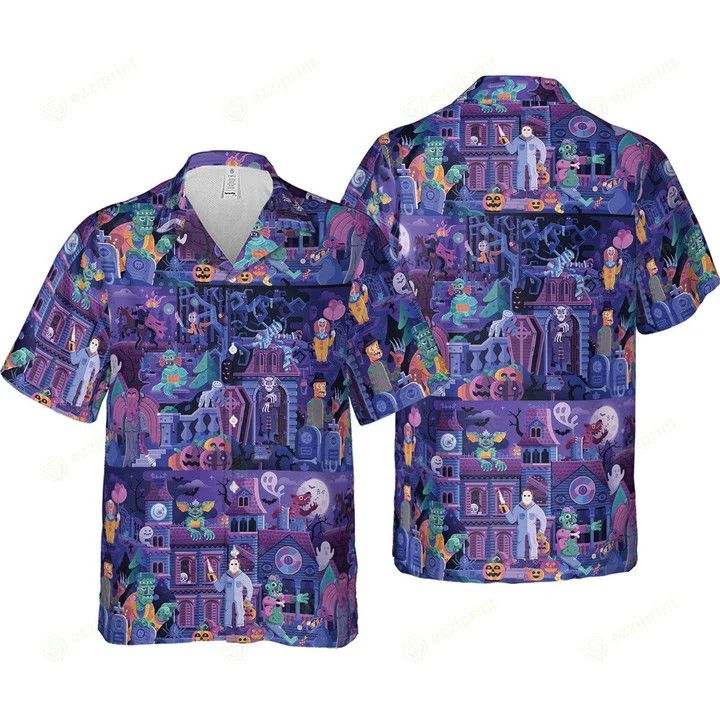 Other Retro Monster Party Hawaiian Shirt Size US L / EU 52-54 / 3 - 4 Thumbnail